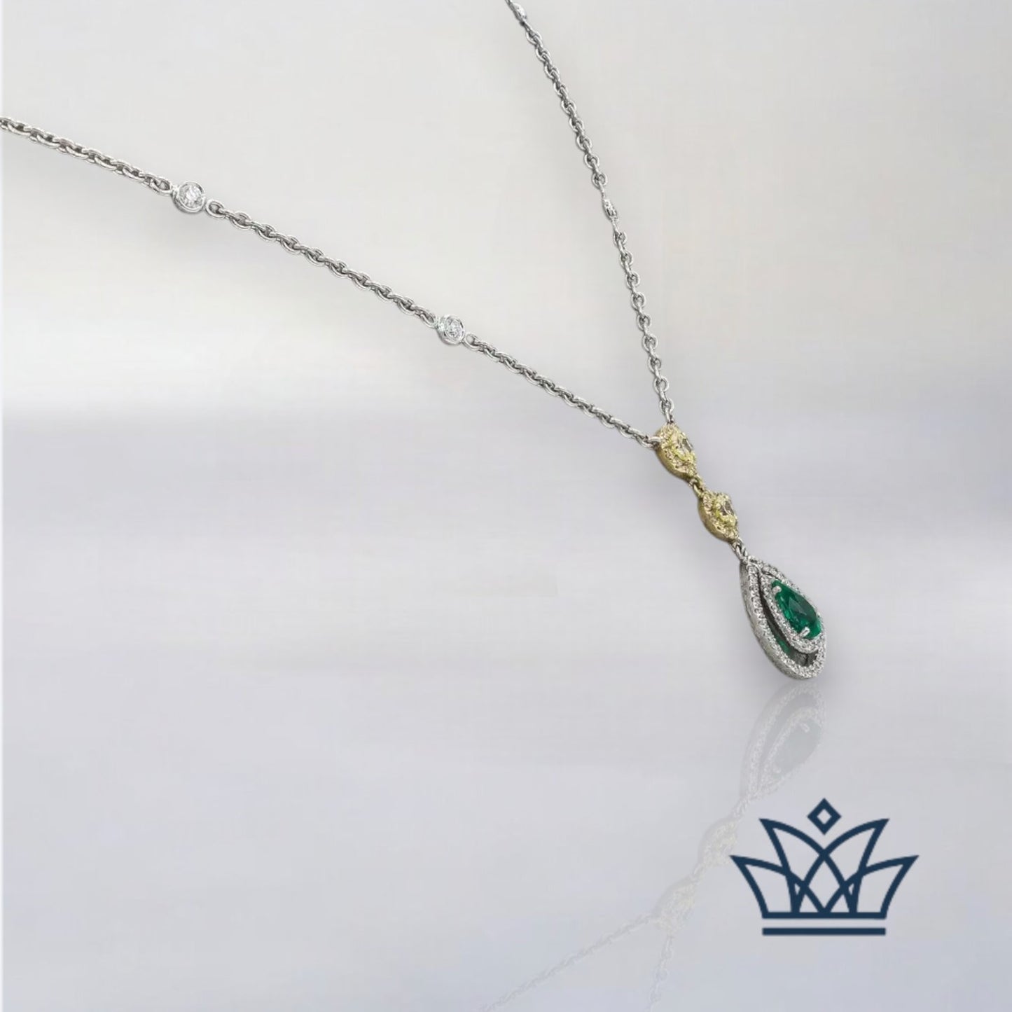 Teressa's Yellow Diamond and Emerald Pendant