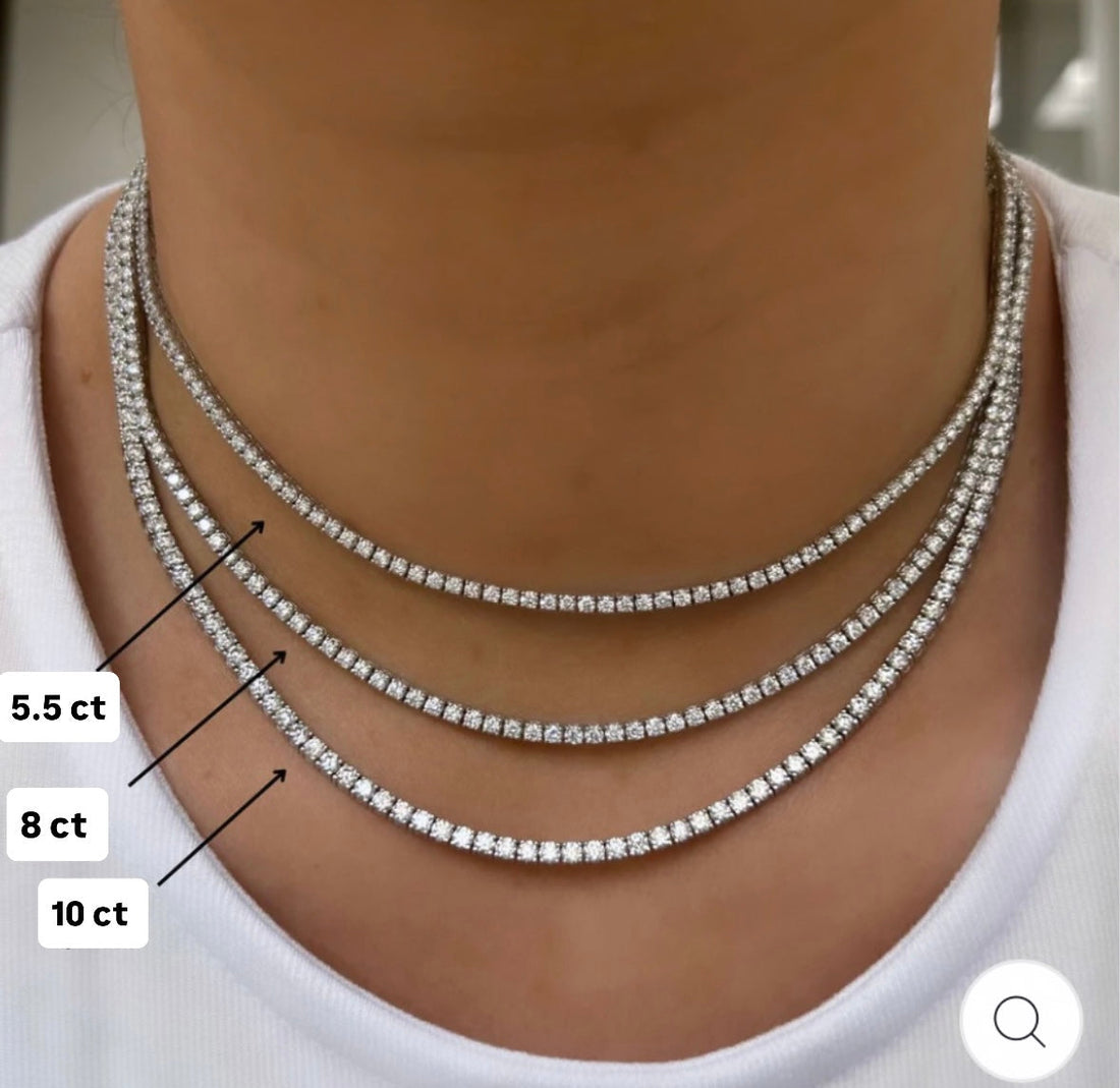 Classic Lab Grown Diamond Tennis Necklace