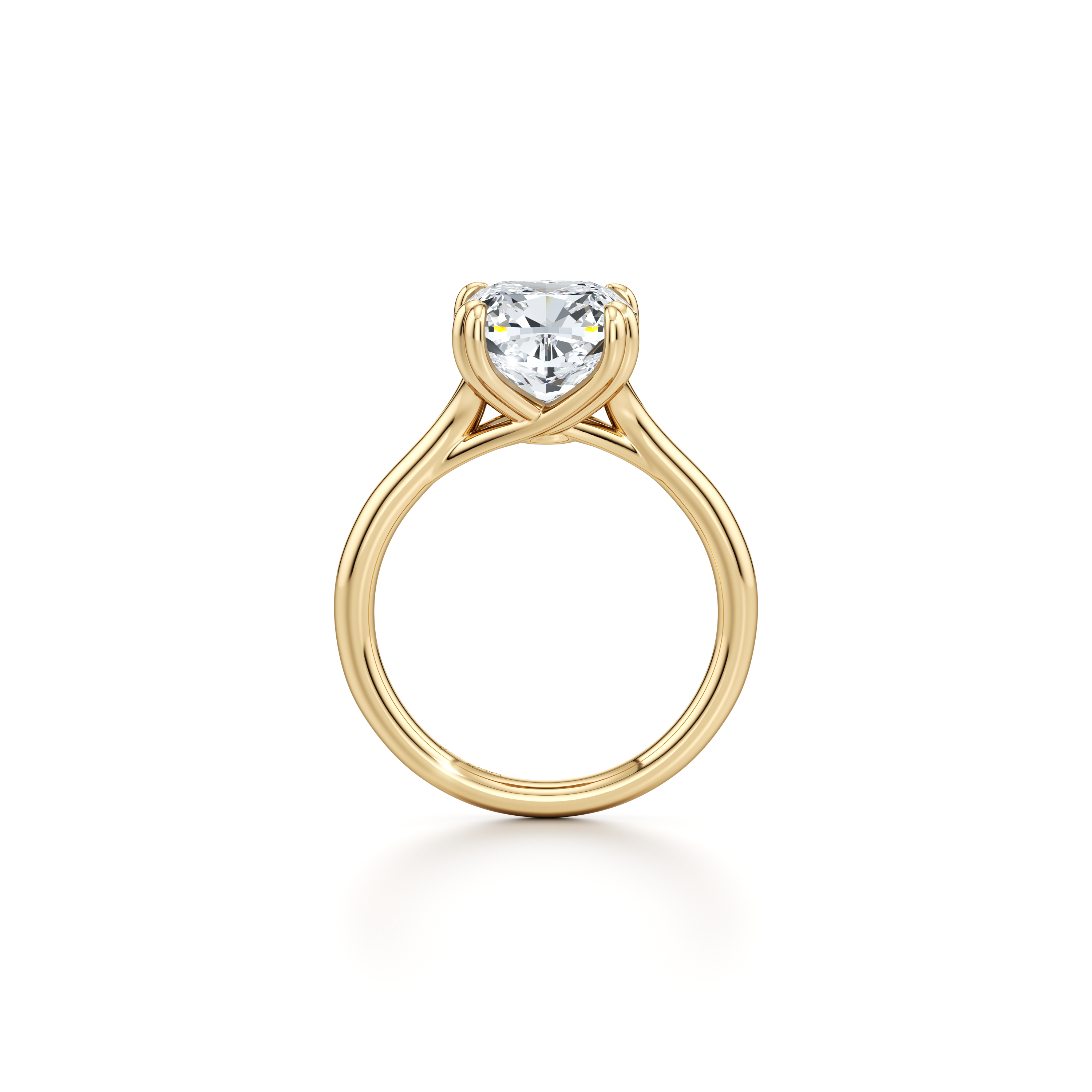 Elle Cushion Solitaire Lab Diamond Engagement Ring