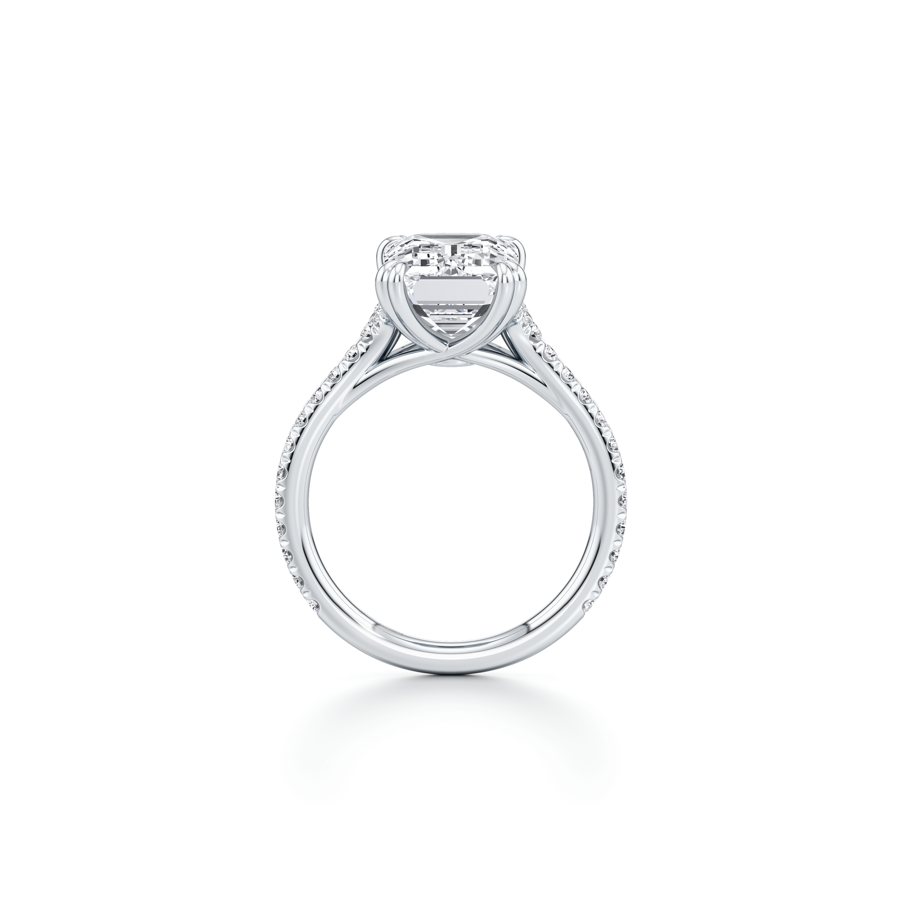 Elle Emerald Solitaire Lab Diamond Engagement Ring