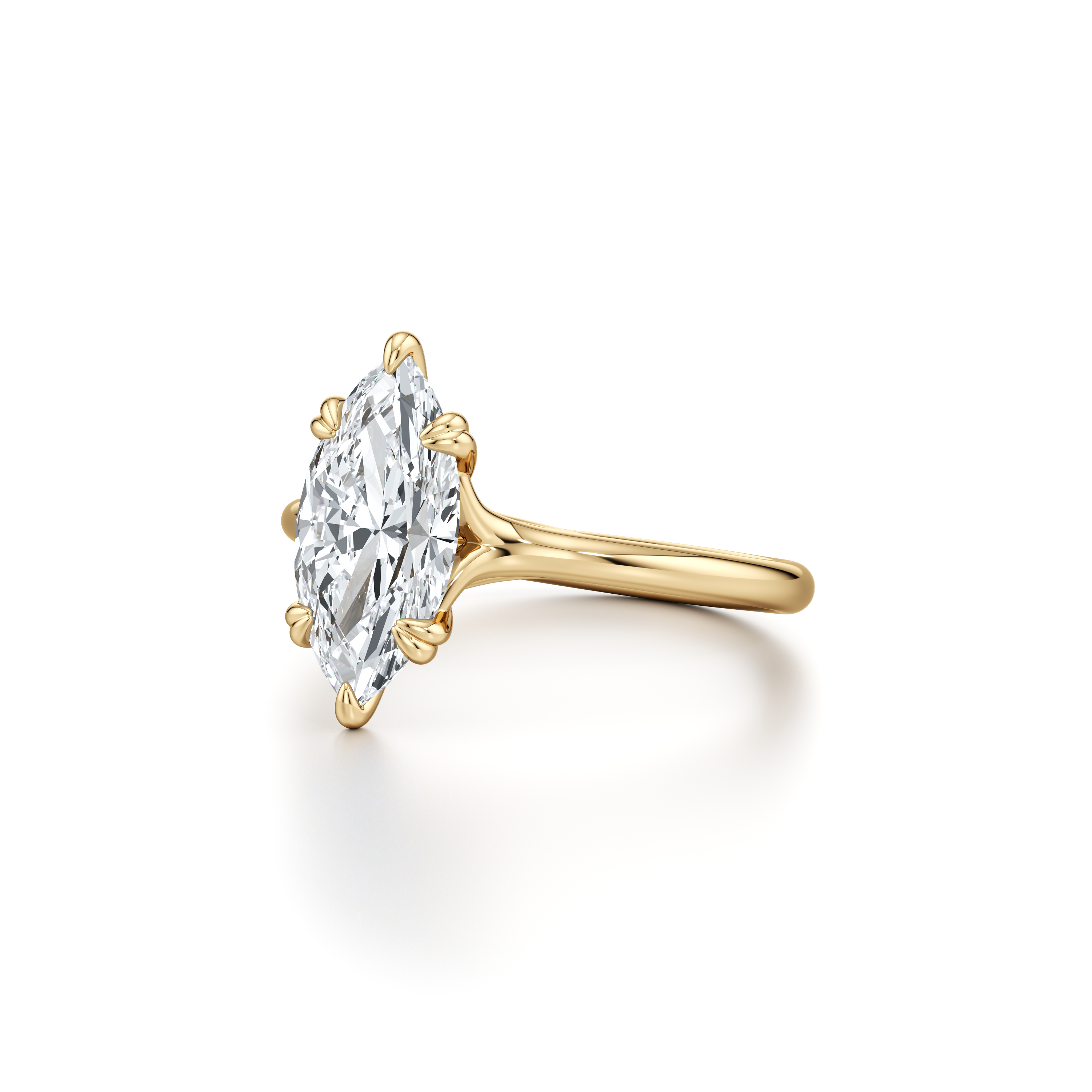 Elle Marquise Solitaire Lab Diamond Engagement Ring