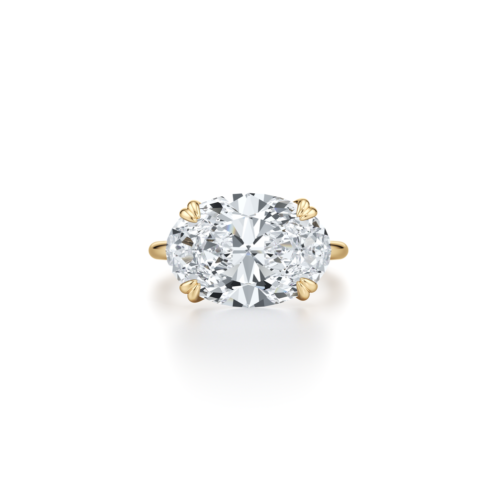 Precious Metal:18k Yellow Gold;Cut Shape:Oval