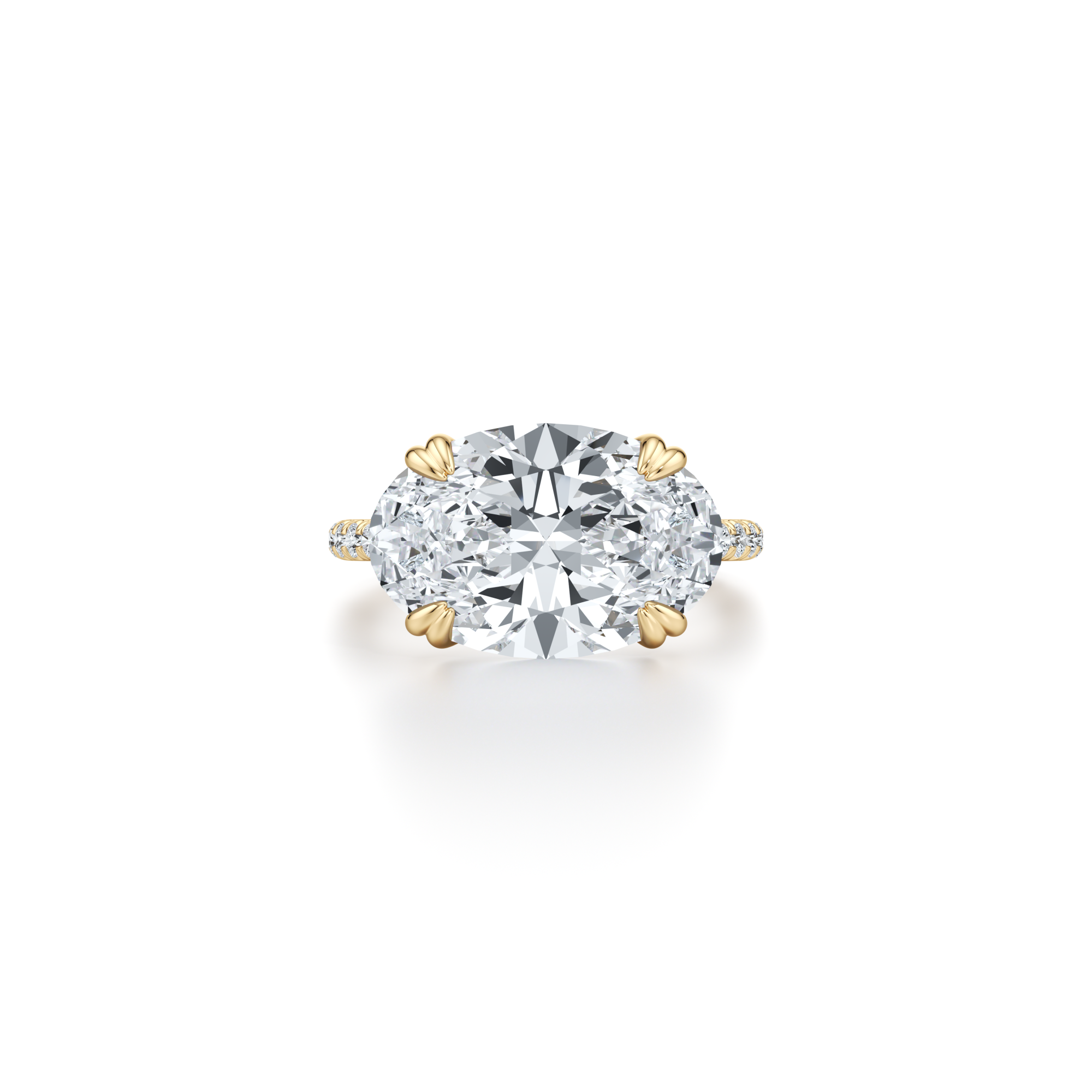 High Jewelry | Elle East-West Oval Solitaire Lab Diamond Engagement Ring