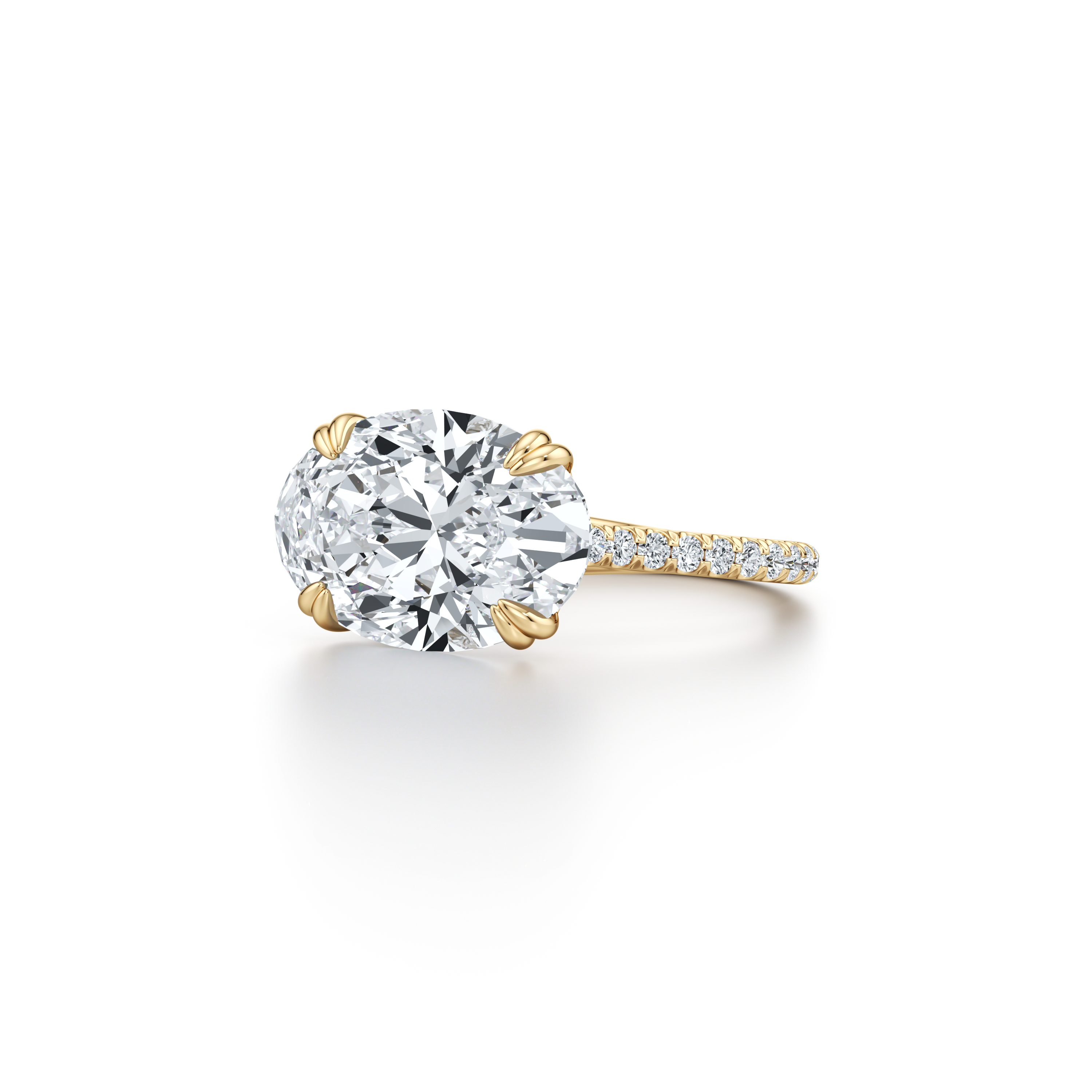 High Jewelry | Elle East-West Oval Solitaire Lab Diamond Engagement Ring