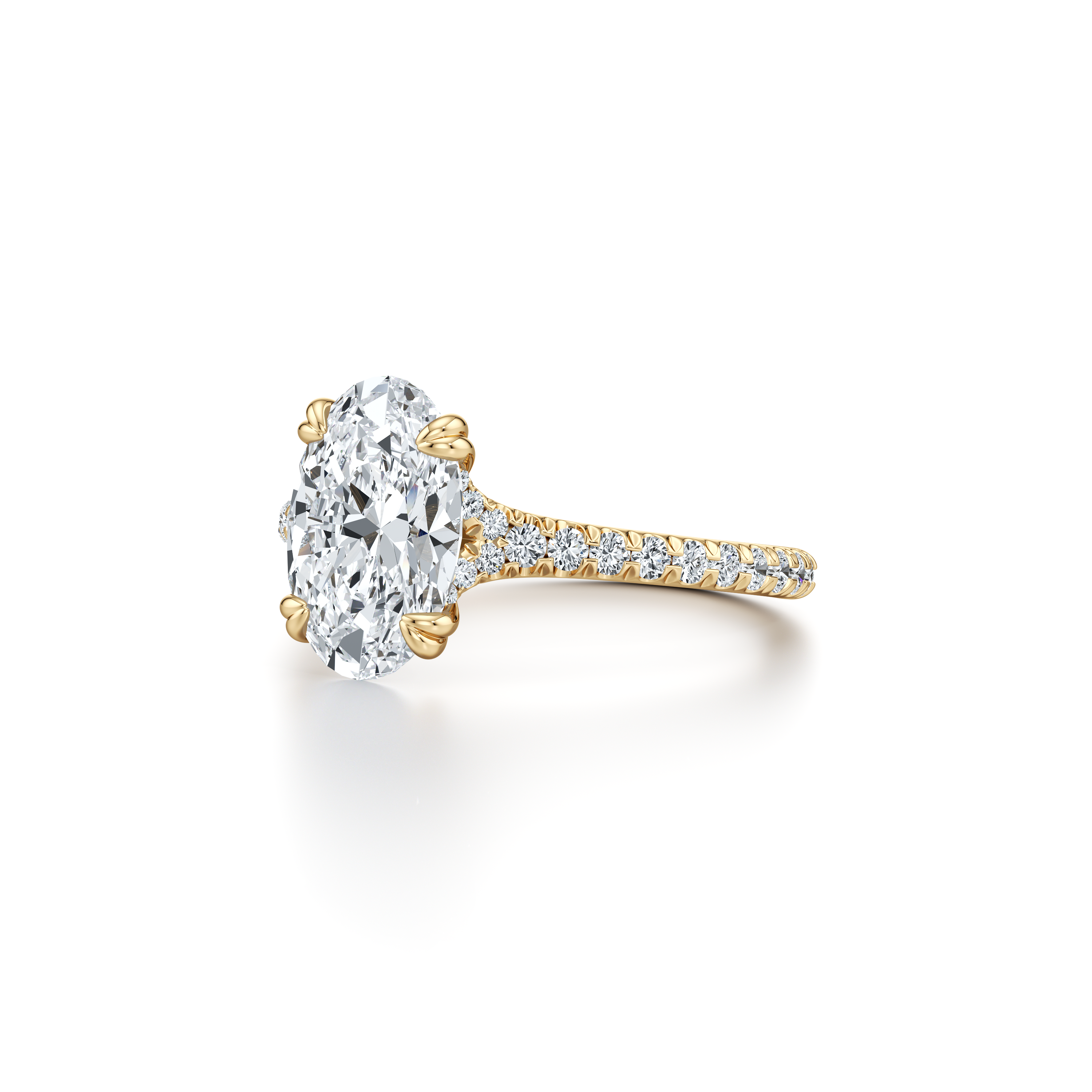 Elle Oval Shape Solitaire Lab Diamond Engagement Ring