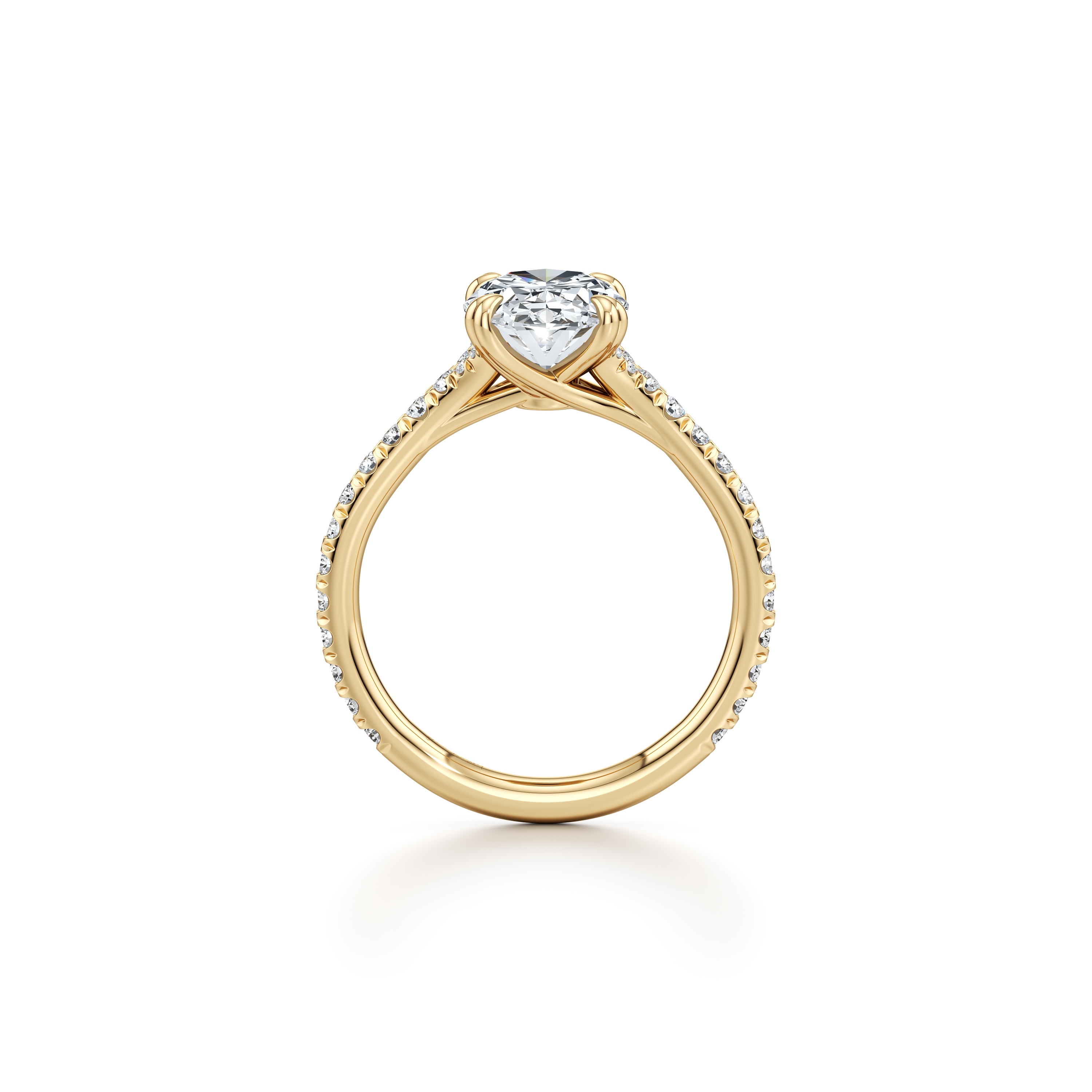 Elle Oval Shape Solitaire Lab Diamond Engagement Ring