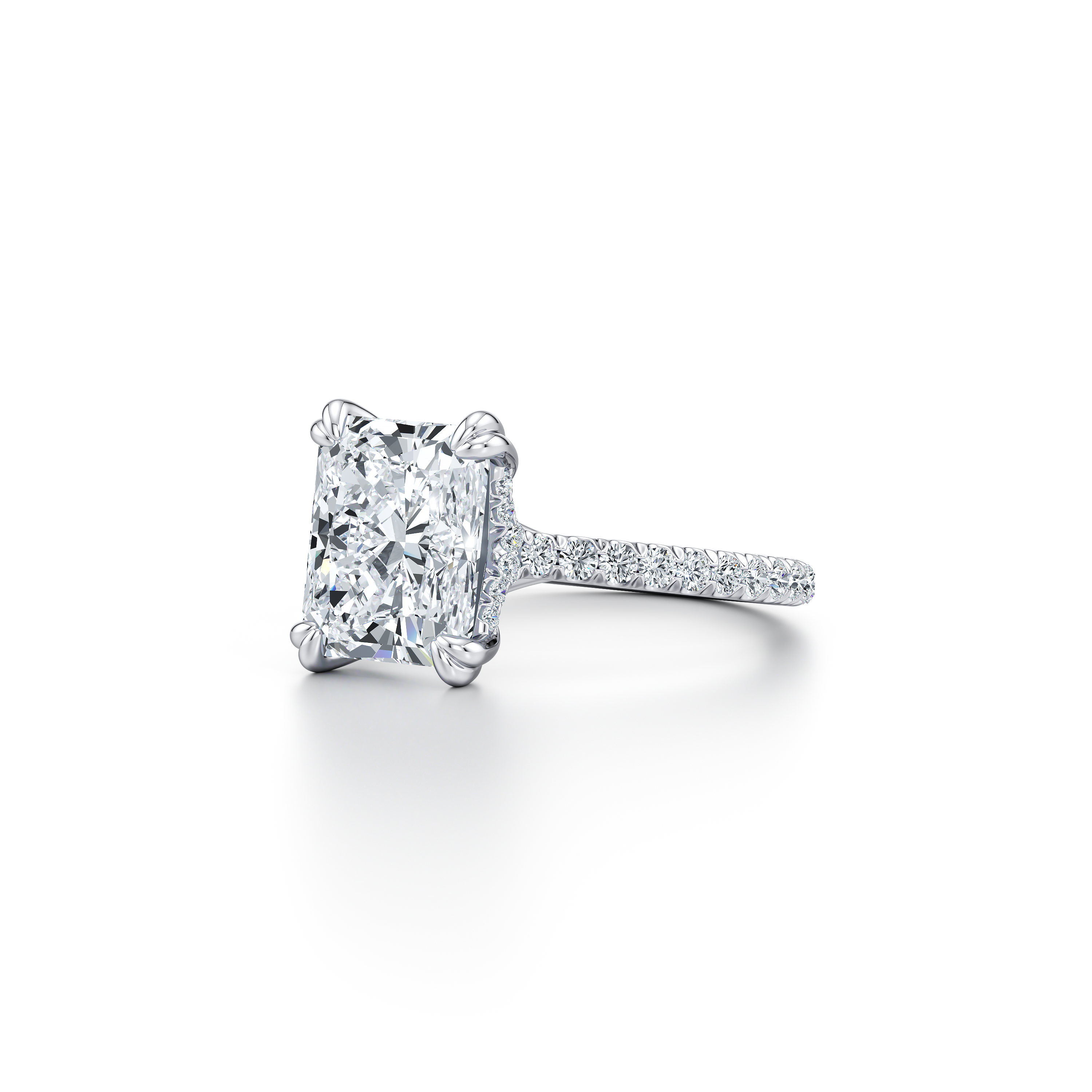 Elle Radiant Solitaire Lab Diamond Engagement Ring