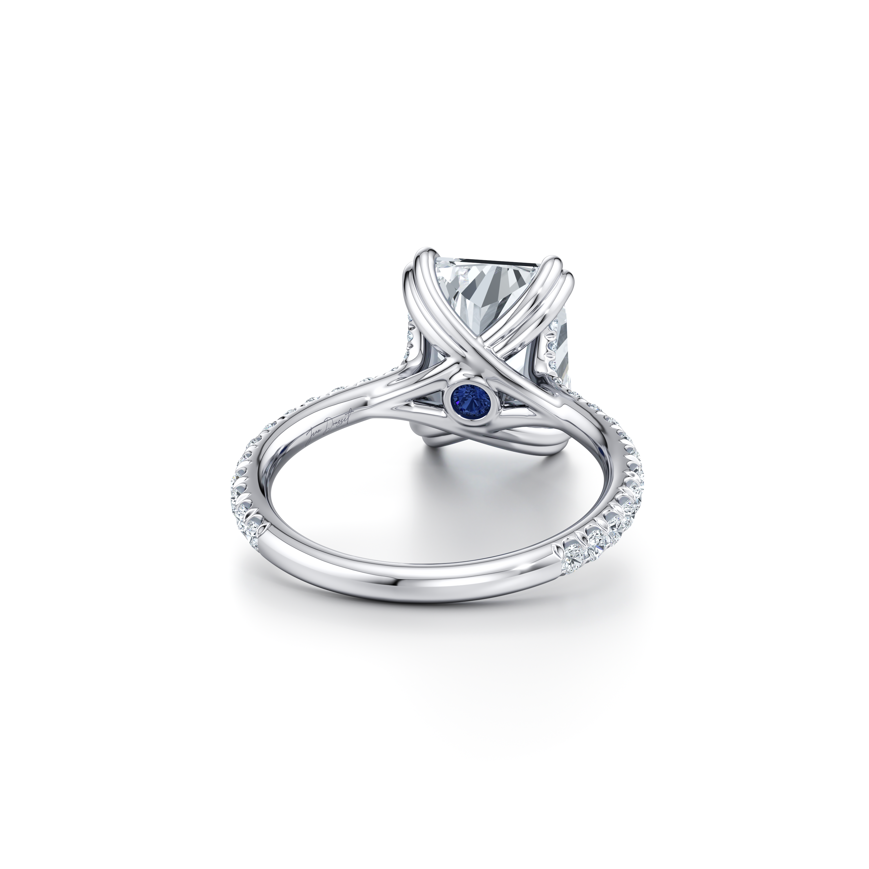Elle Radiant Solitaire Lab Diamond Engagement Ring