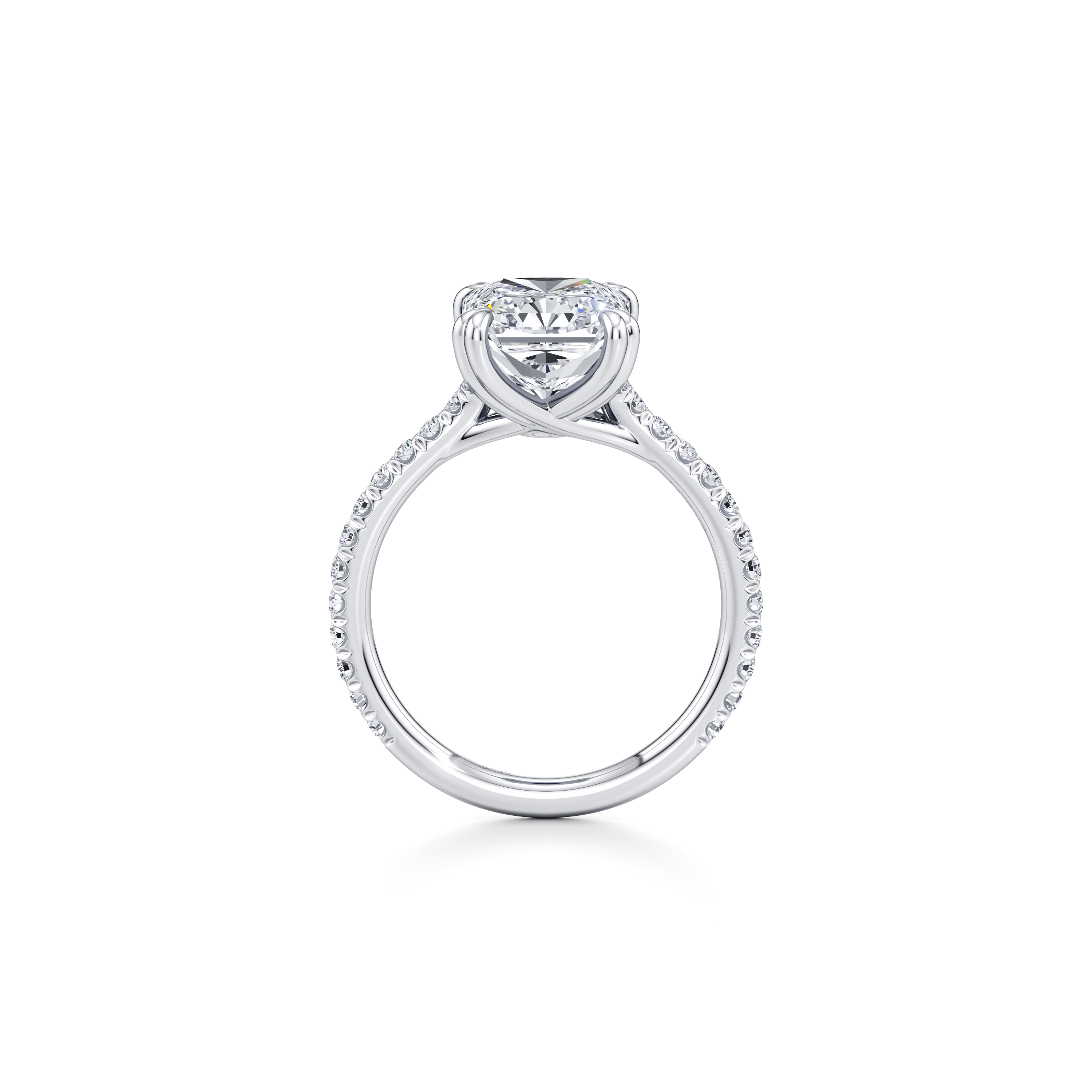Elle Radiant Solitaire Lab Diamond Engagement Ring