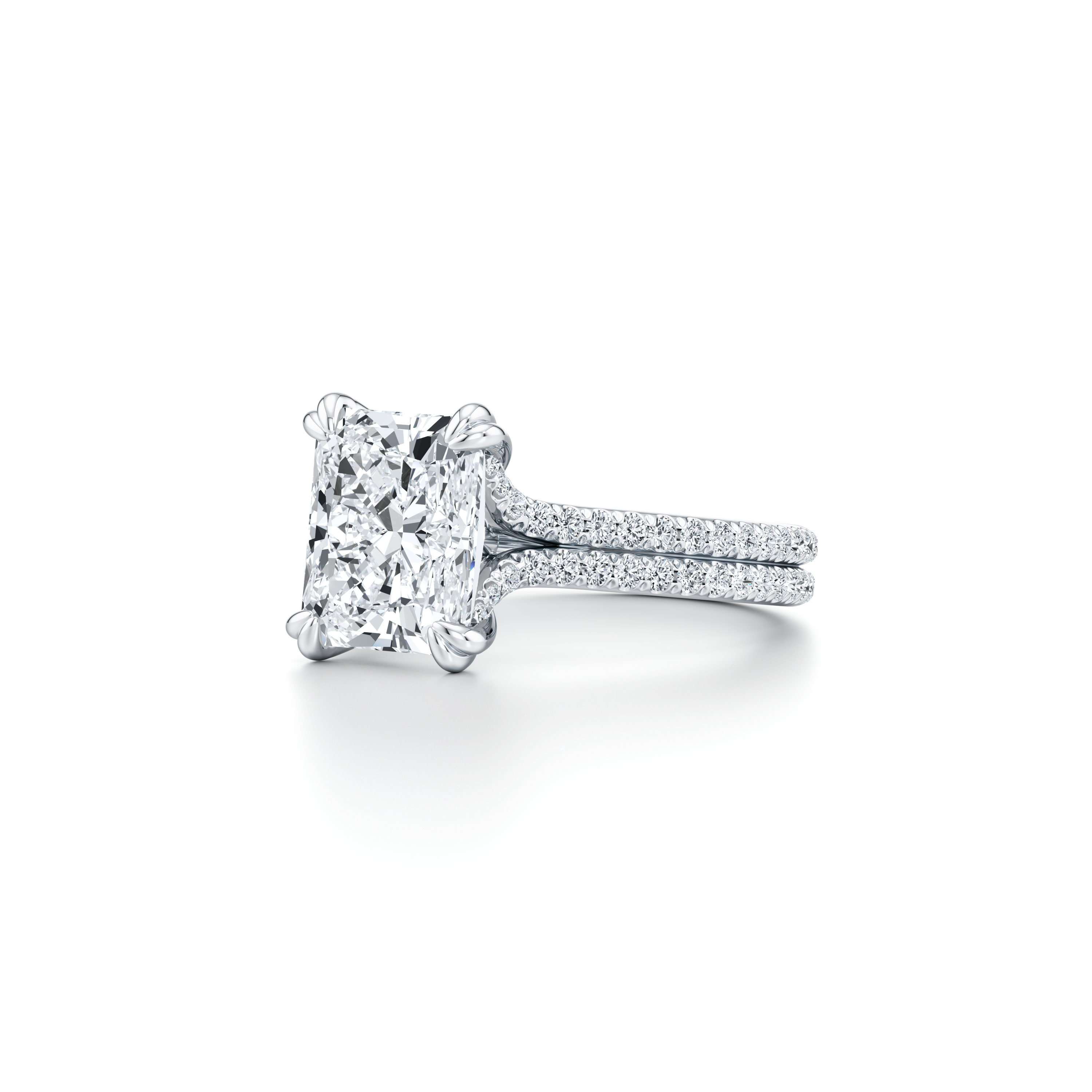 Elle Radiant Cut Solitaire Lab Diamond Engagement Ring