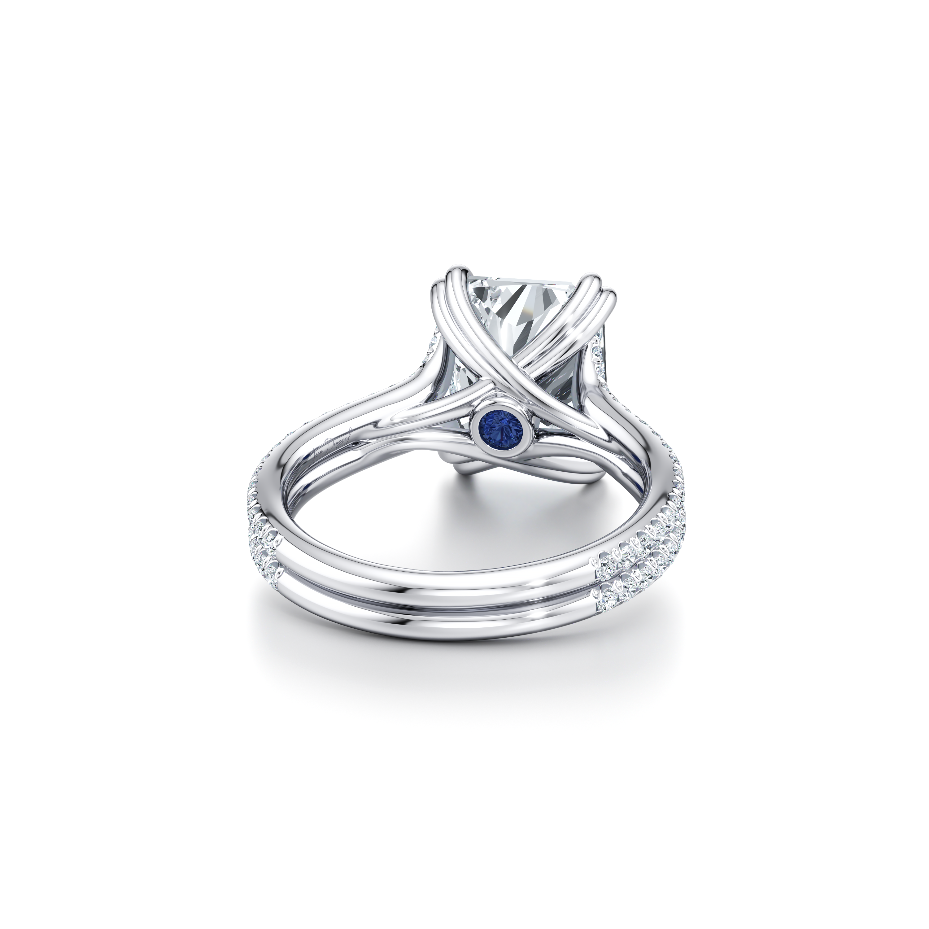 Elle Radiant Cut Solitaire Lab Diamond Engagement Ring