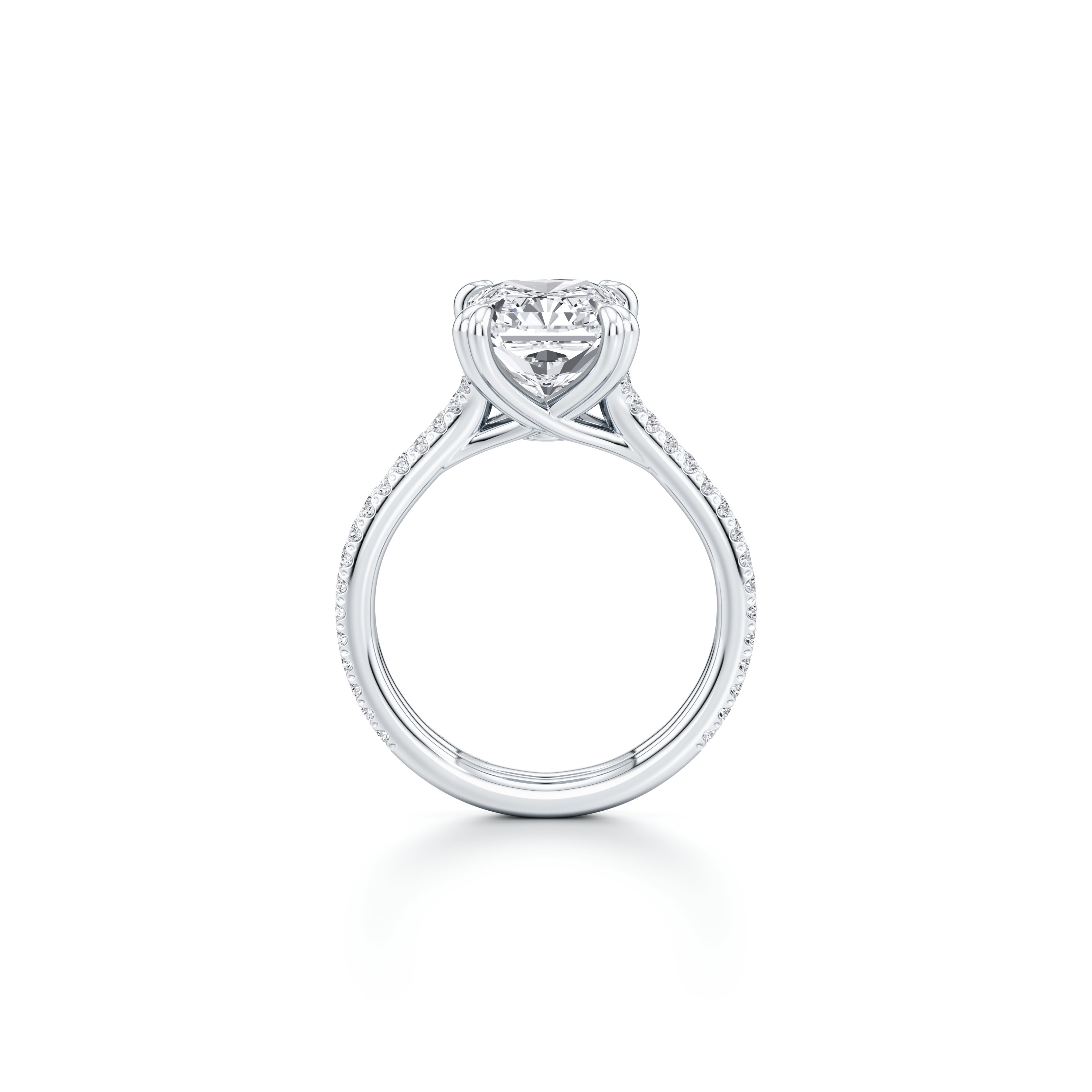 Elle Radiant Cut Solitaire Lab Diamond Engagement Ring