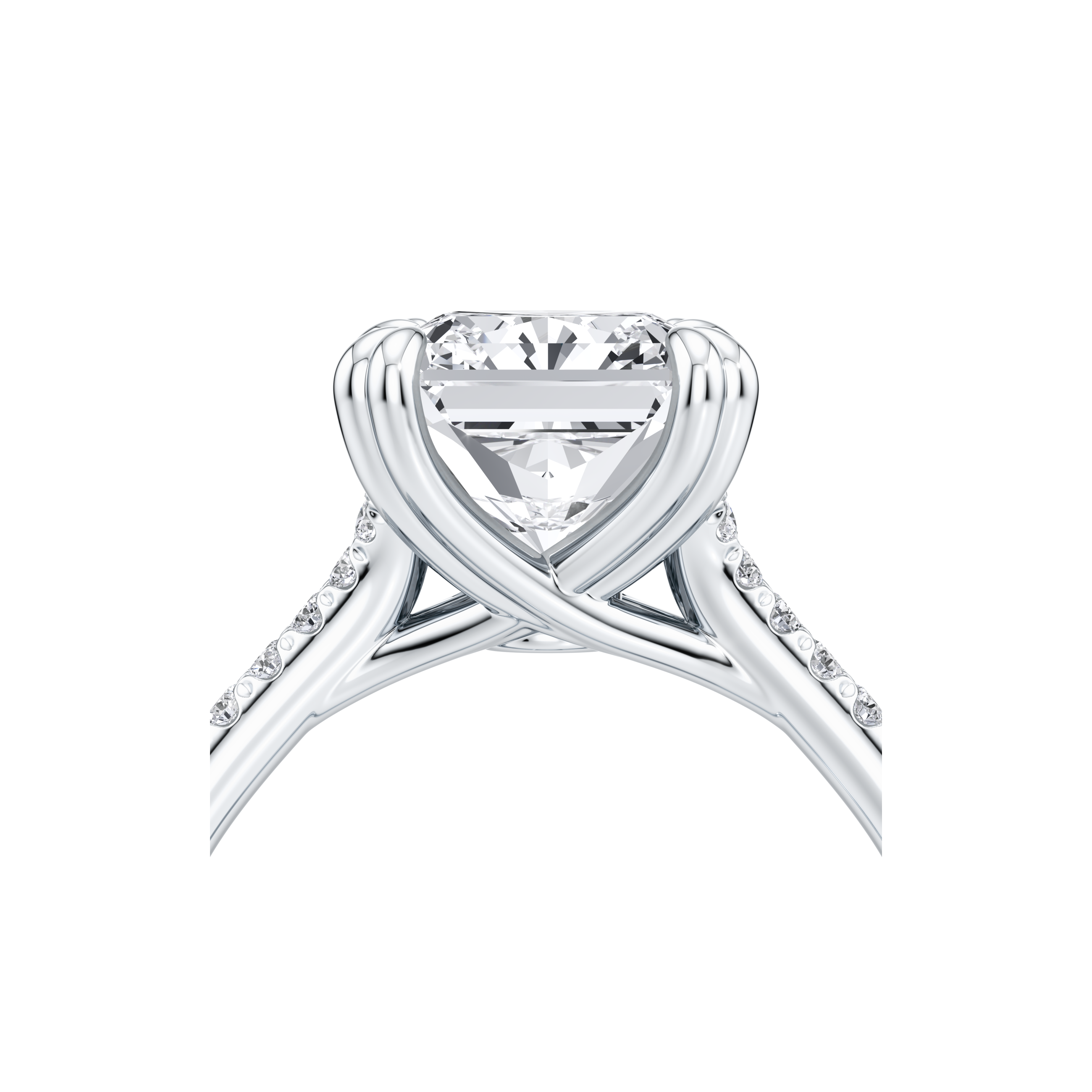 Elle Radiant Cut Solitaire Lab Diamond Engagement Ring