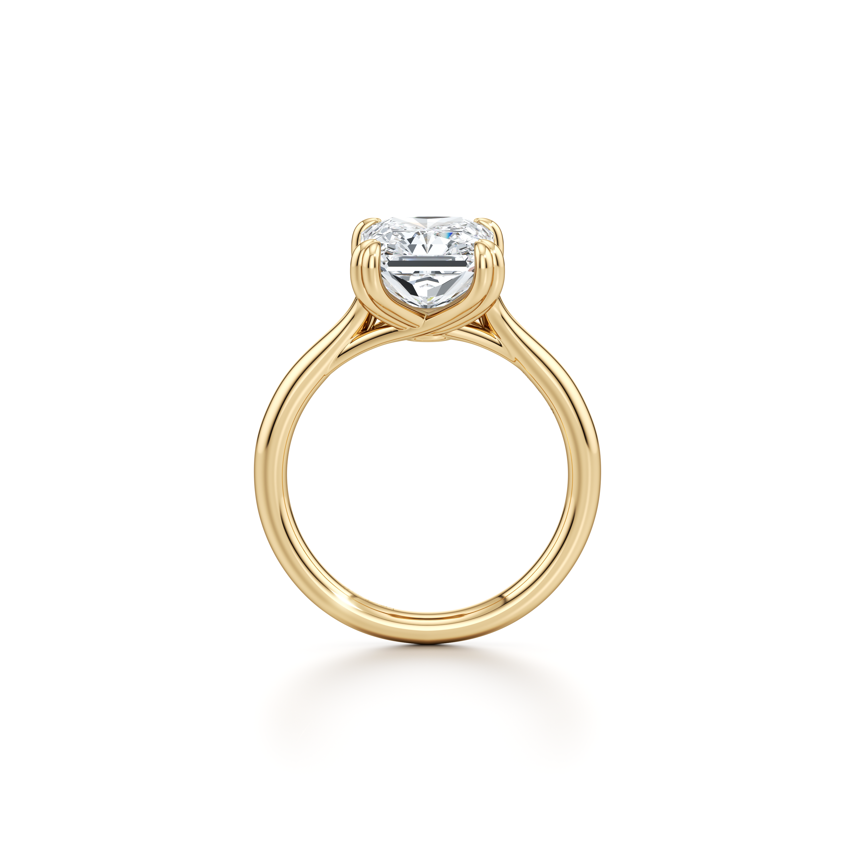 Elle Radiant Solitaire Lab Diamond Engagement Ring
