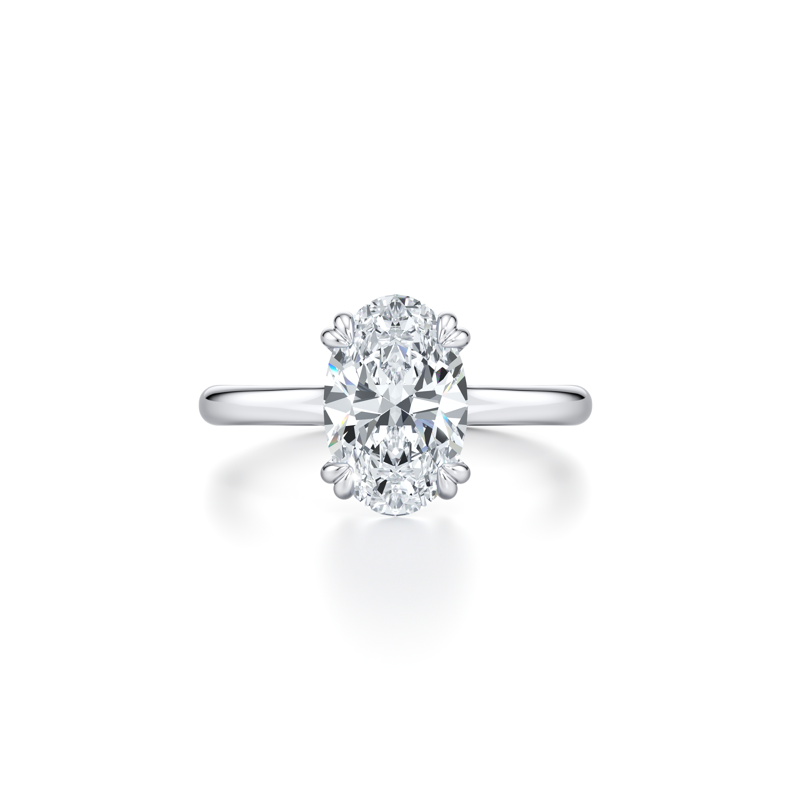 Elle Oval Solitaire Lab Diamond Engagement Ring