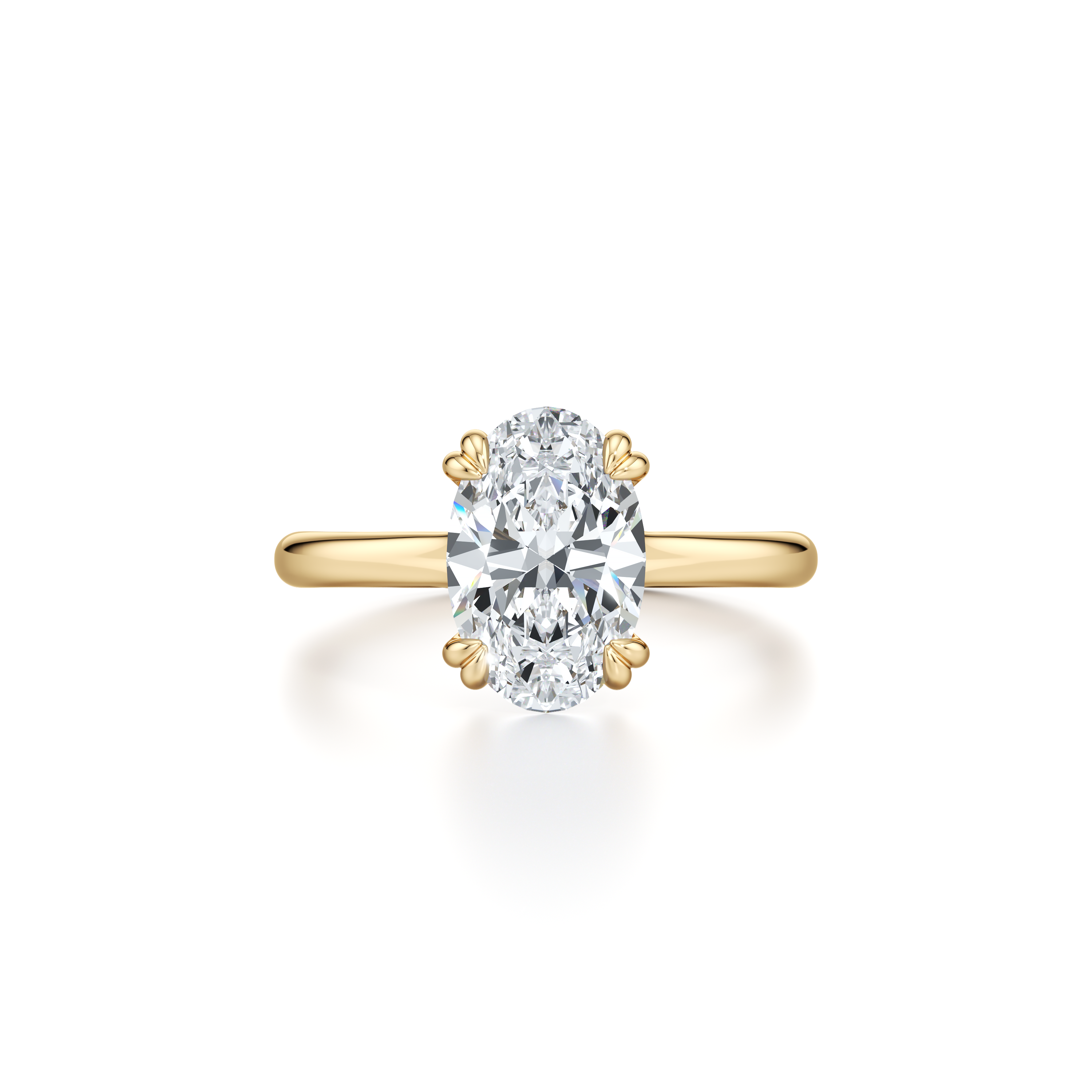 Elle Oval Solitaire Lab Diamond Engagement Ring
