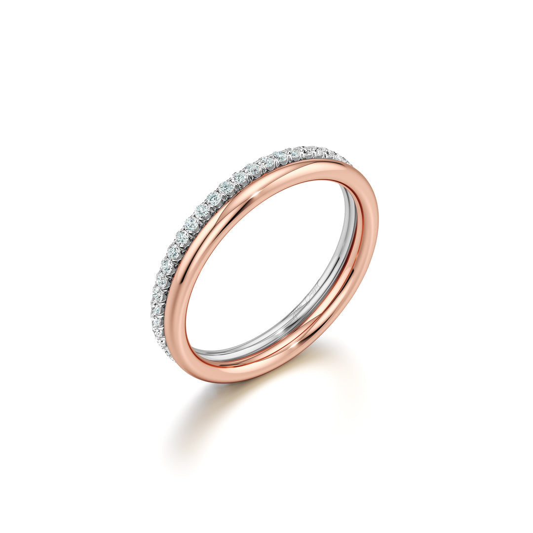Precious Metal:18k White Gold and Rose Gold