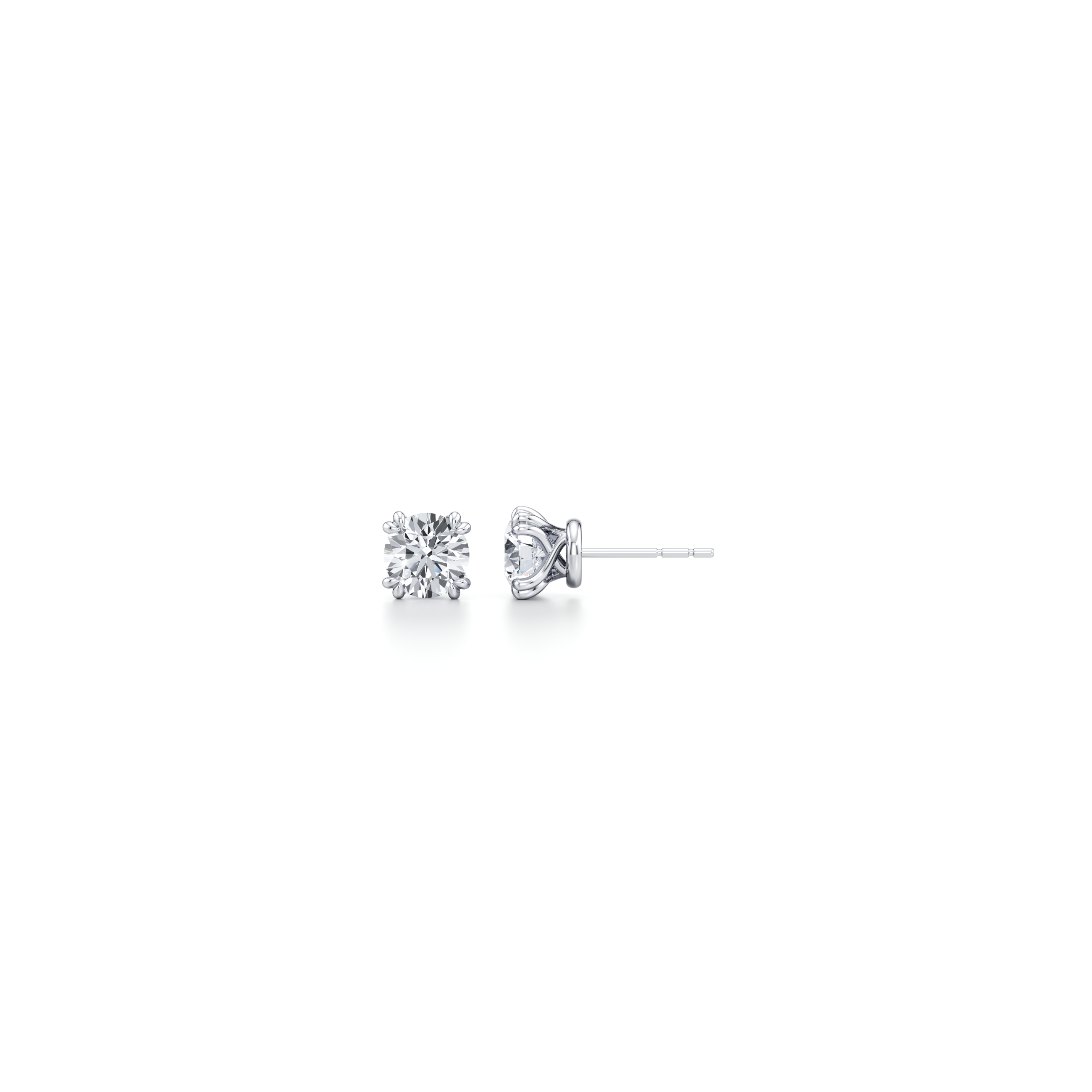 Elle Round Brilliant Lab Diamond Studs