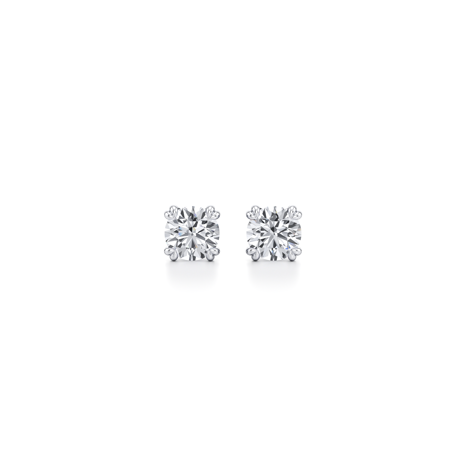 Elle Round Brilliant Lab Diamond Stud Earrings Platinum 3 CTW Pair|Precious Metal:Platinum;Total Carat Weight:3 CTW;
