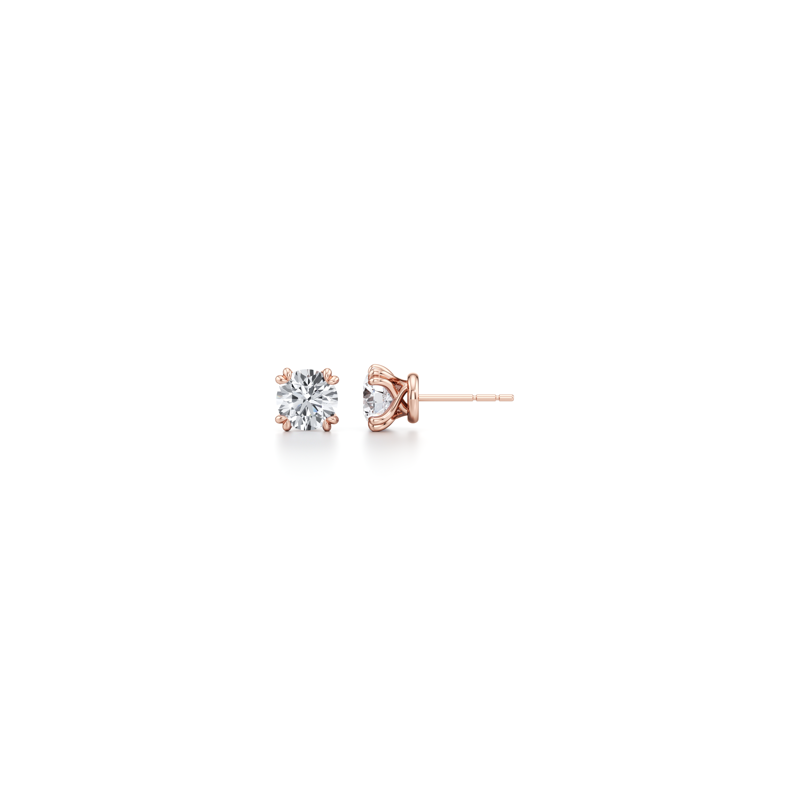 Elle Round Brilliant Lab Diamond Studs