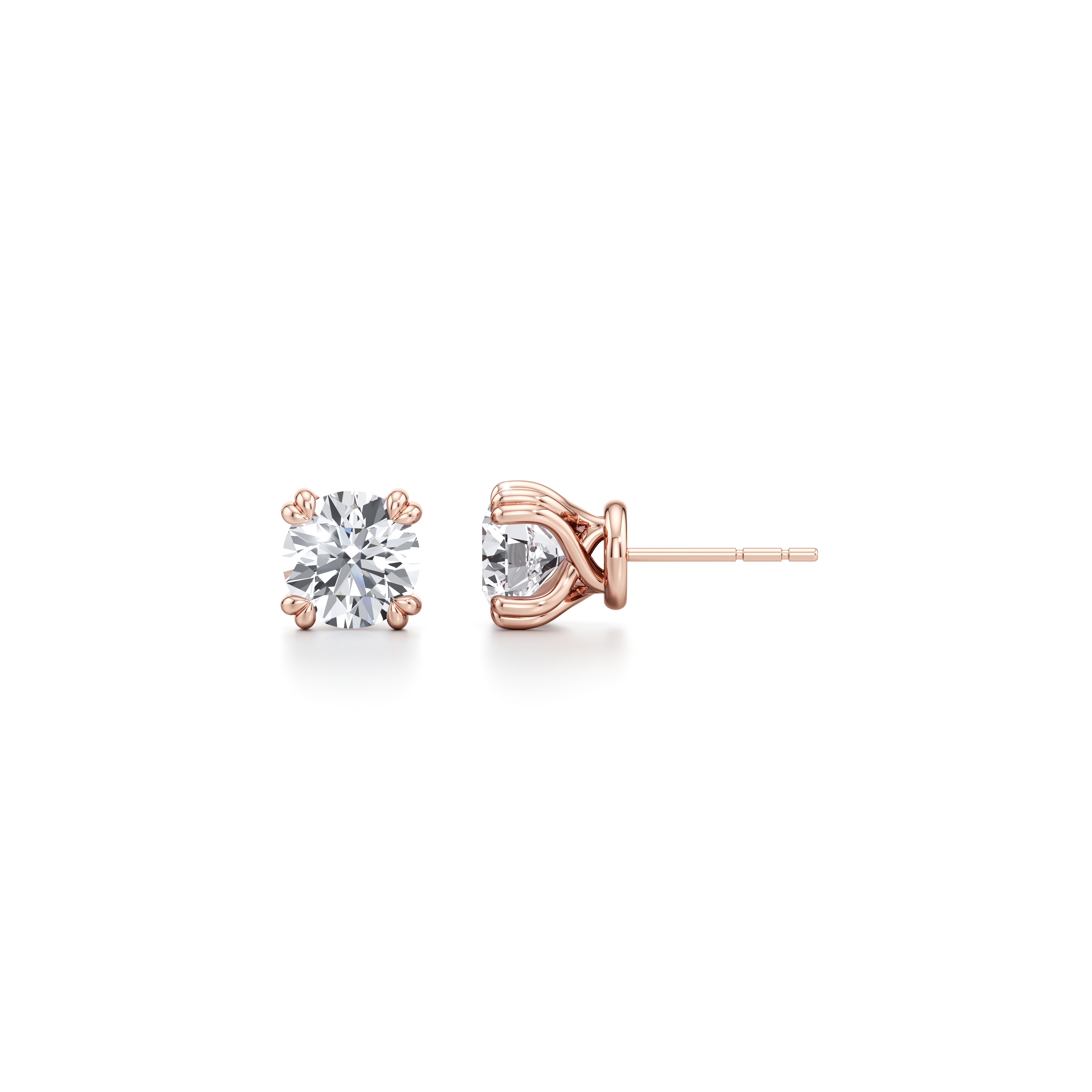 Elle Round Brilliant Lab Diamond Studs