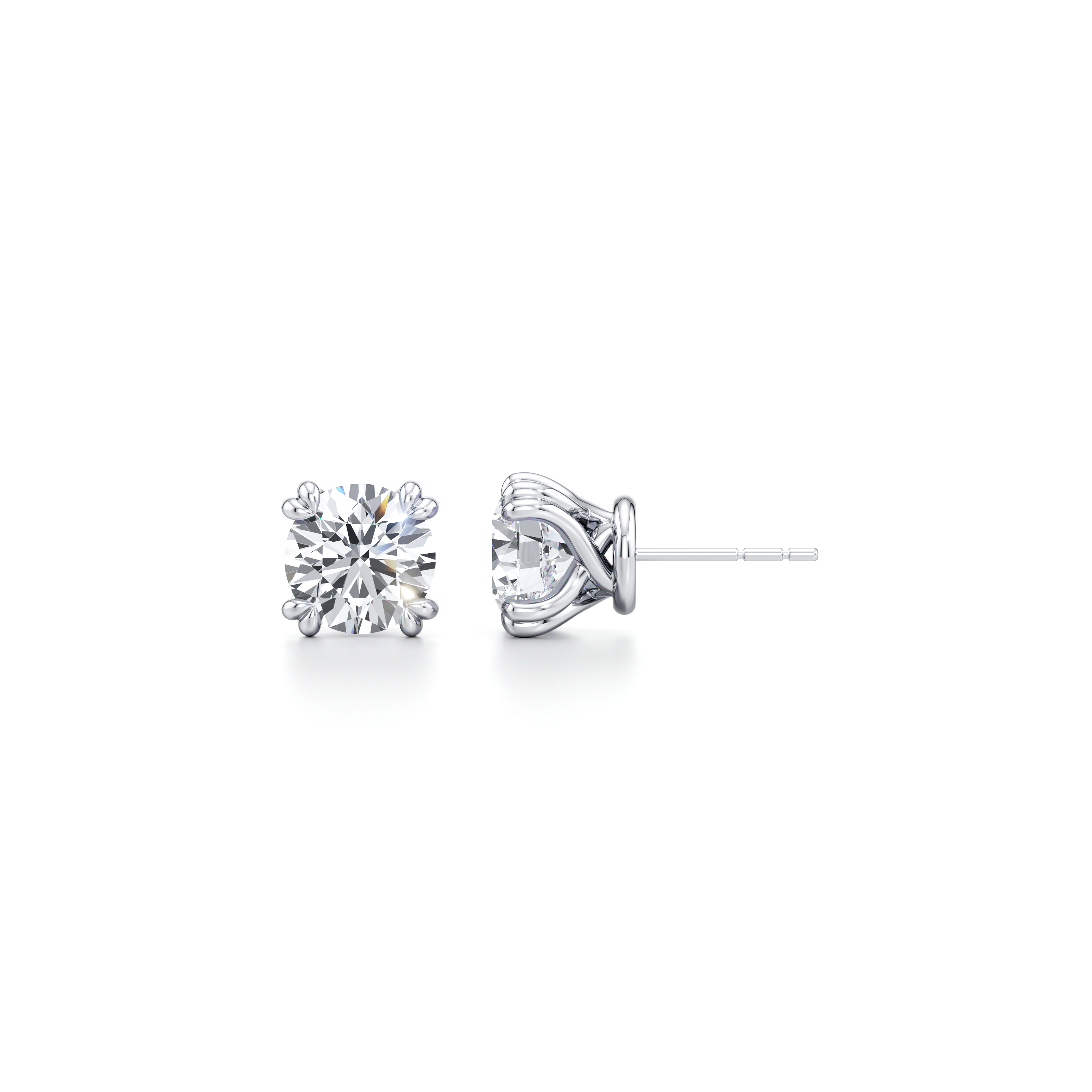 Elle Round Brilliant Lab Diamond Studs