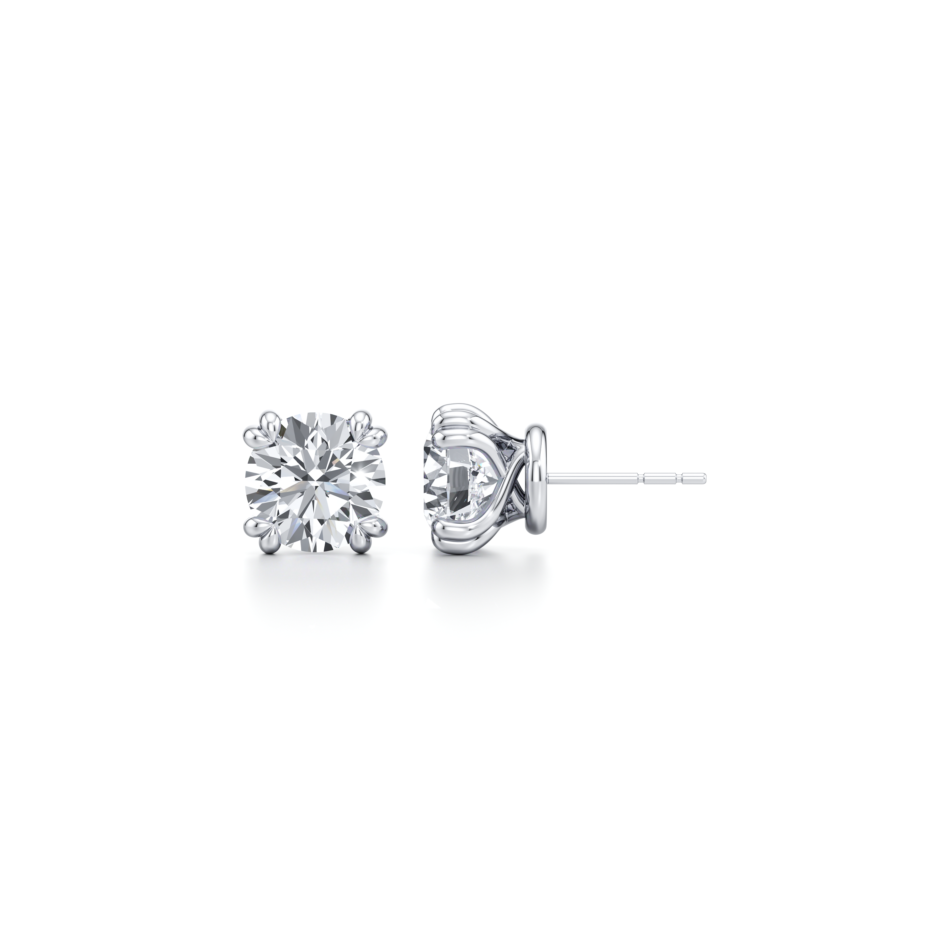Elle Round Brilliant Lab Diamond Studs