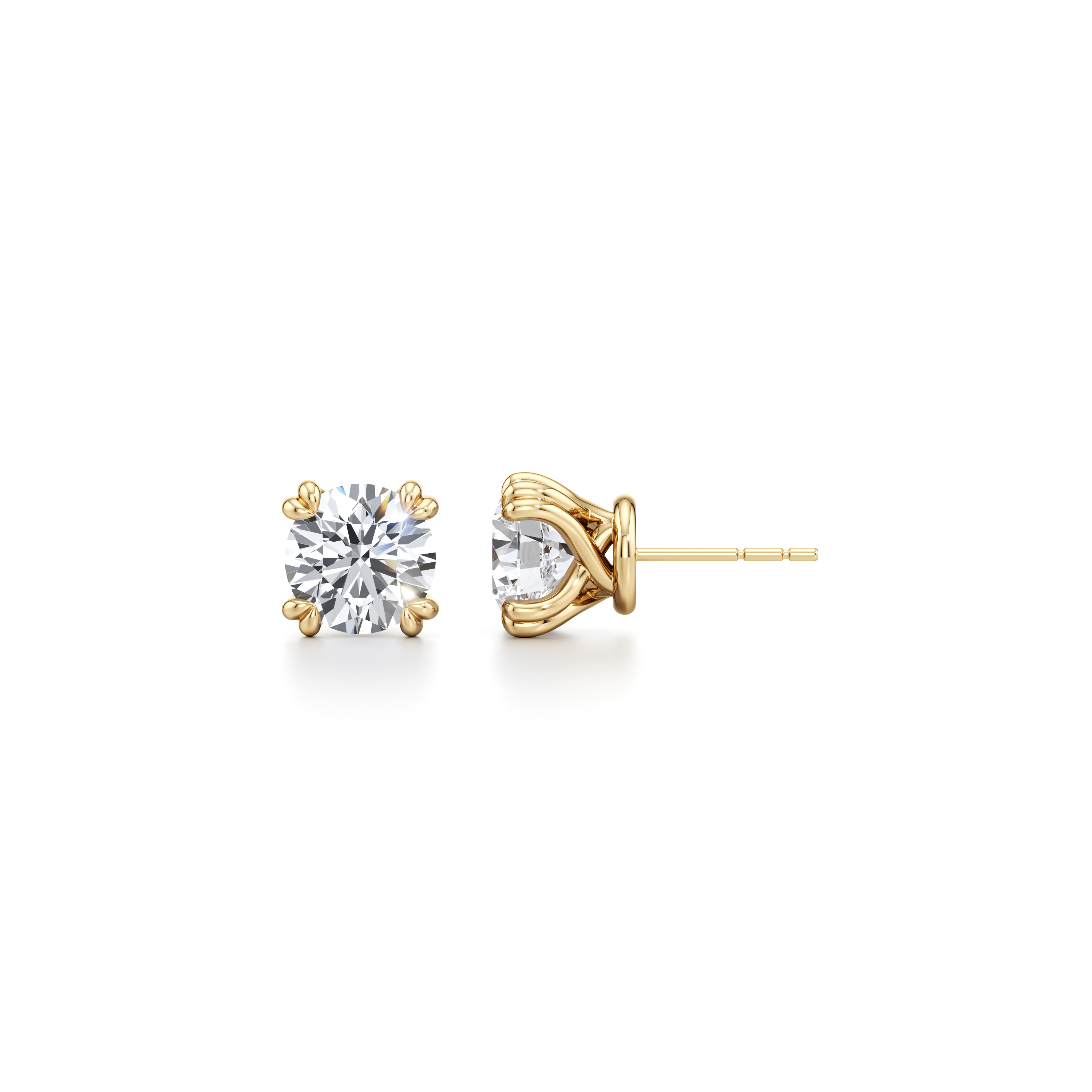 Elle Round Brilliant Lab Diamond Studs