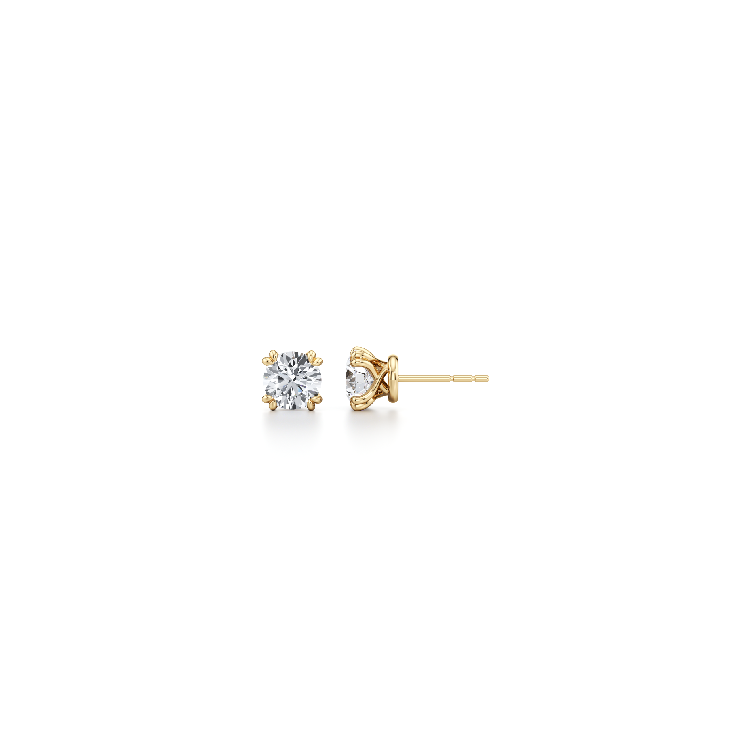 Elle Round Brilliant Lab Diamond Studs