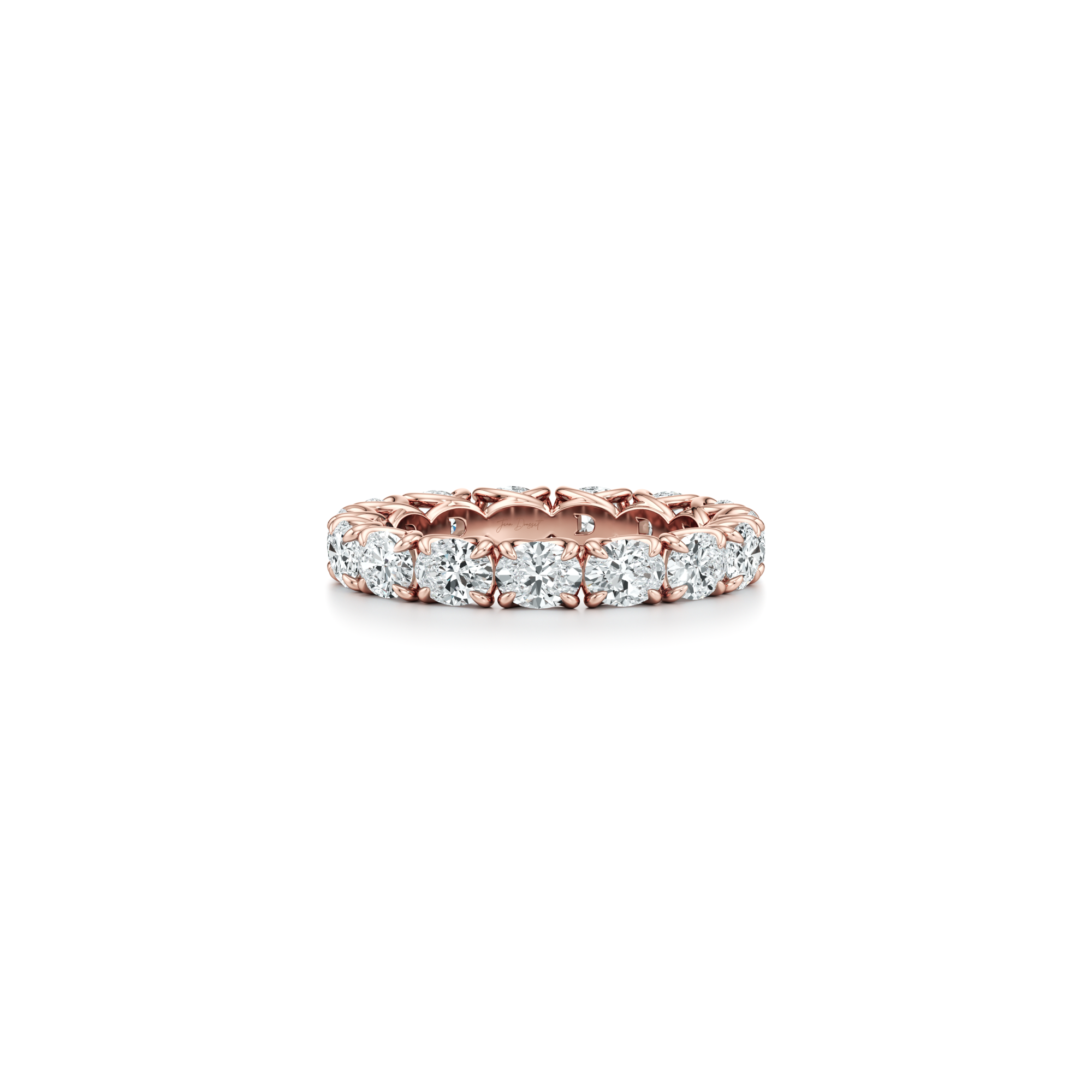 Elle East-West Oval Lab Diamond Eternity Band