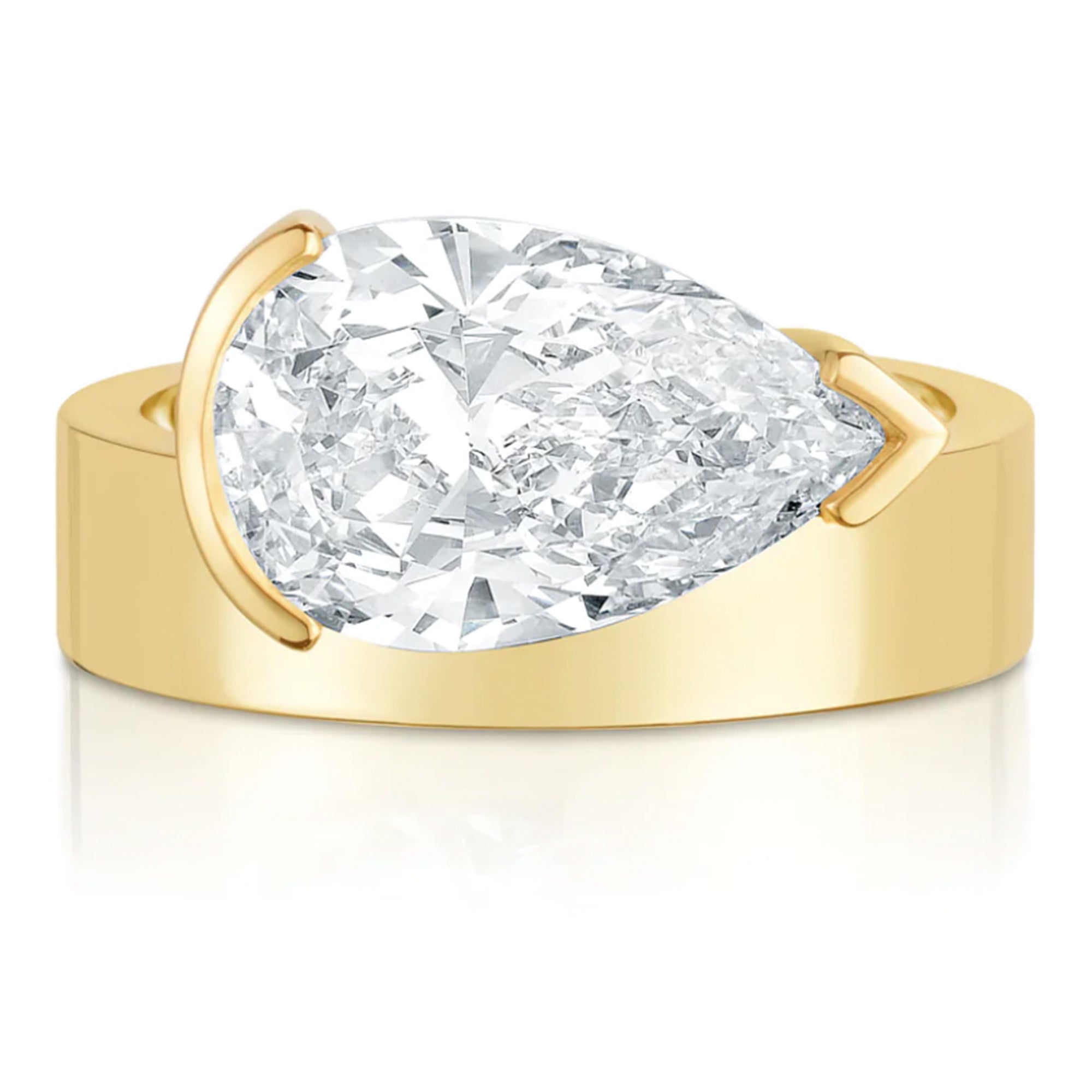 3.00 Carat Pear Cut Diamond Engagement Ring