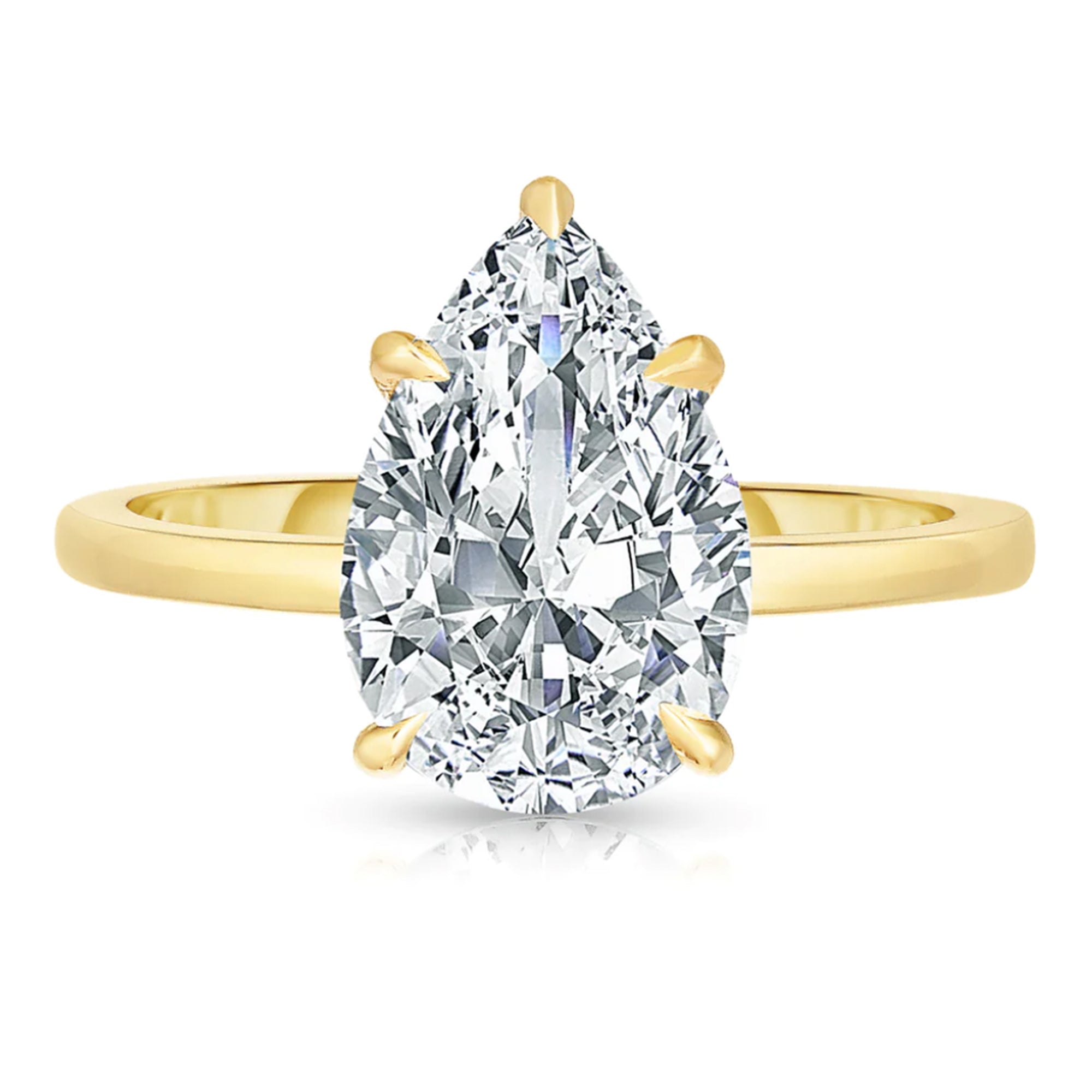 2.50 Carat Pear Cut Diamond Engagement Ring