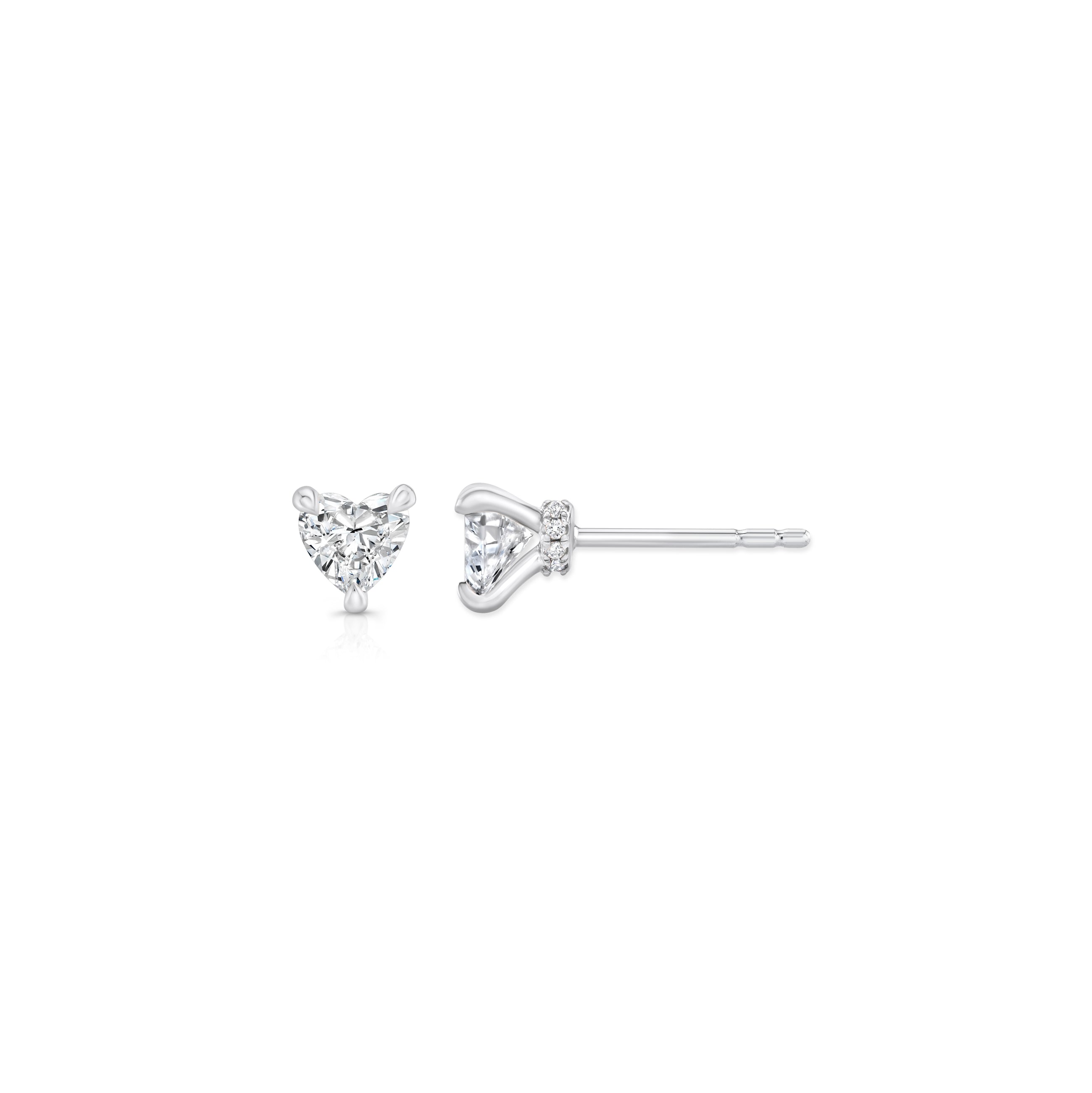 Chelsea Lab Diamond Heart Studs