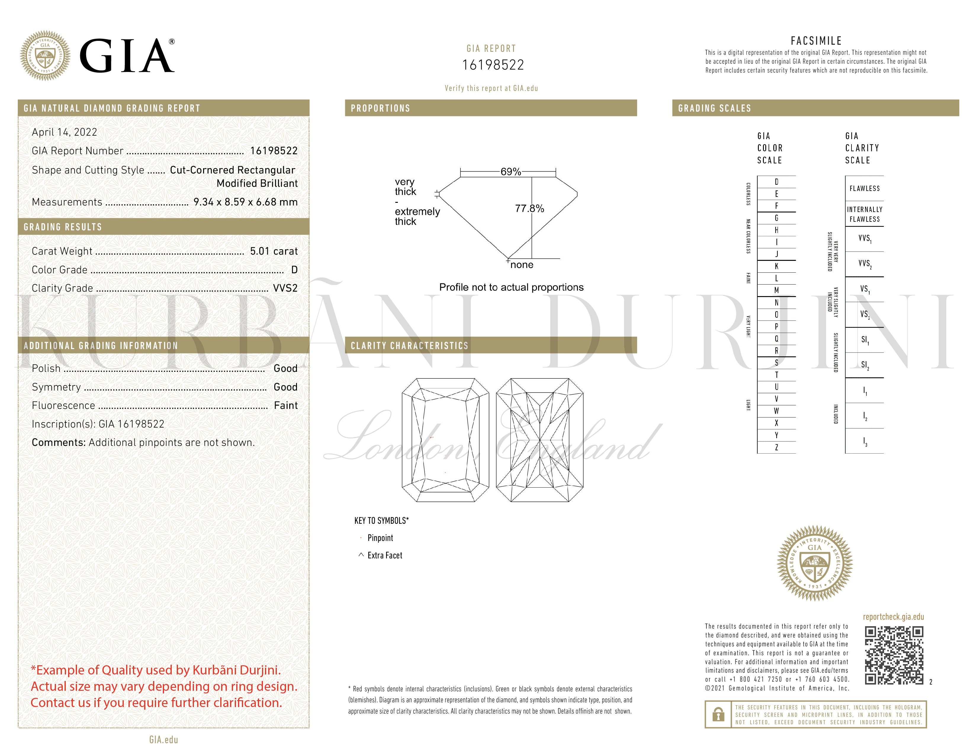Elisheva Kingswell Diamond Radiant Halo Engagement Ring 18K Yellow Gold 10.00ct