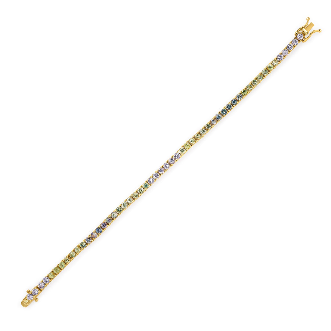 Green Ombre Tennis Bracelet