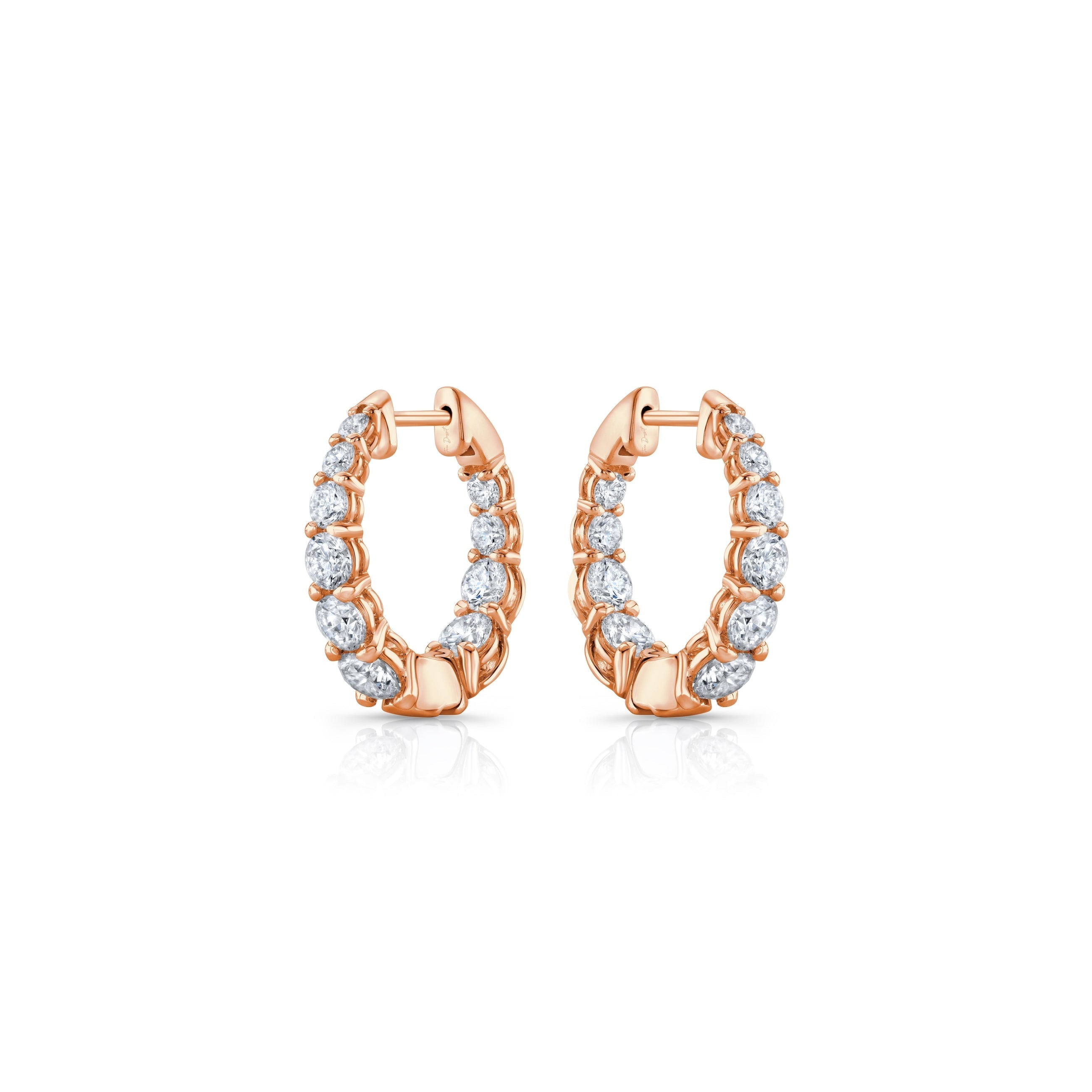 Olivia Lab Diamond Graduated Hoops