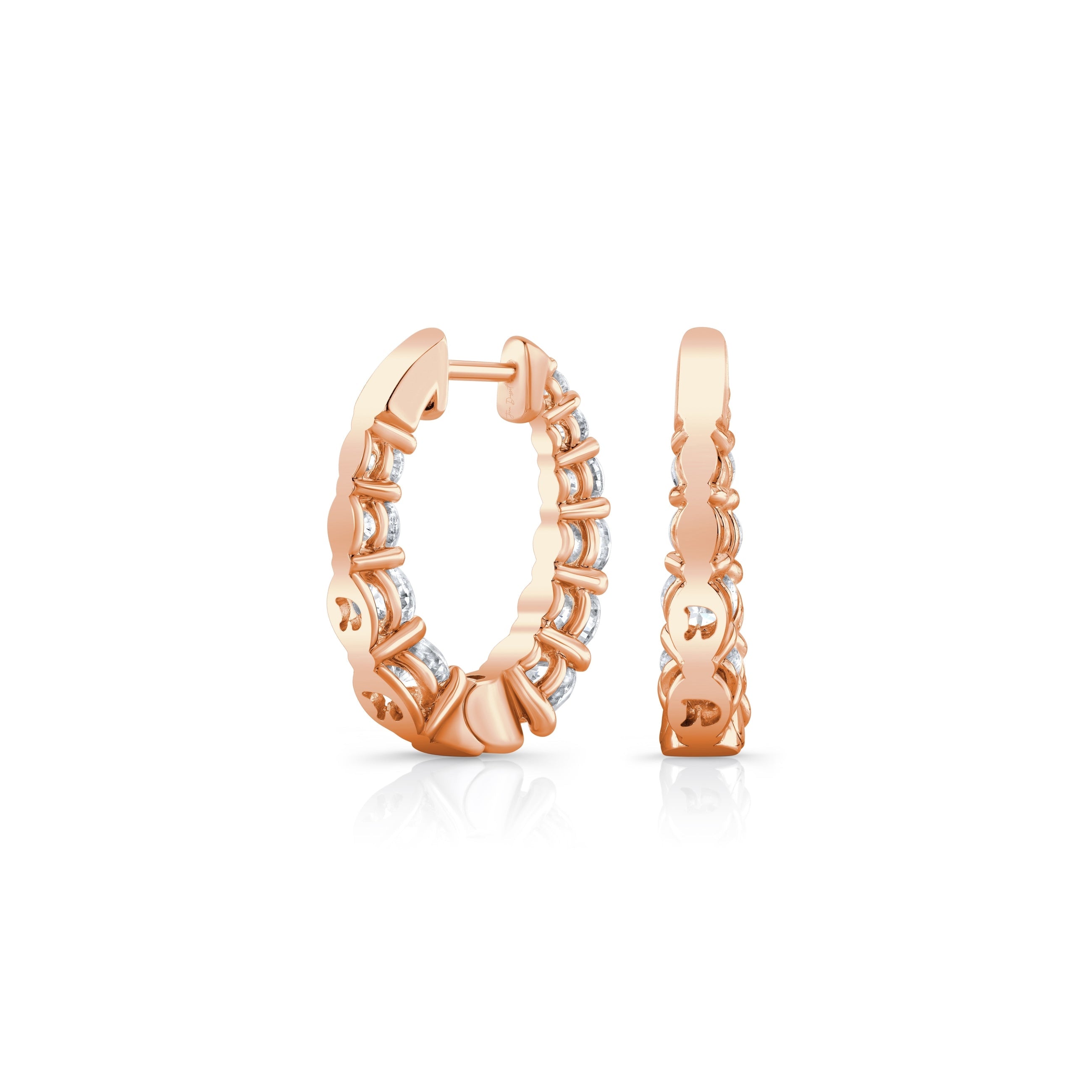 Olivia Lab Diamond Graduated Hoops