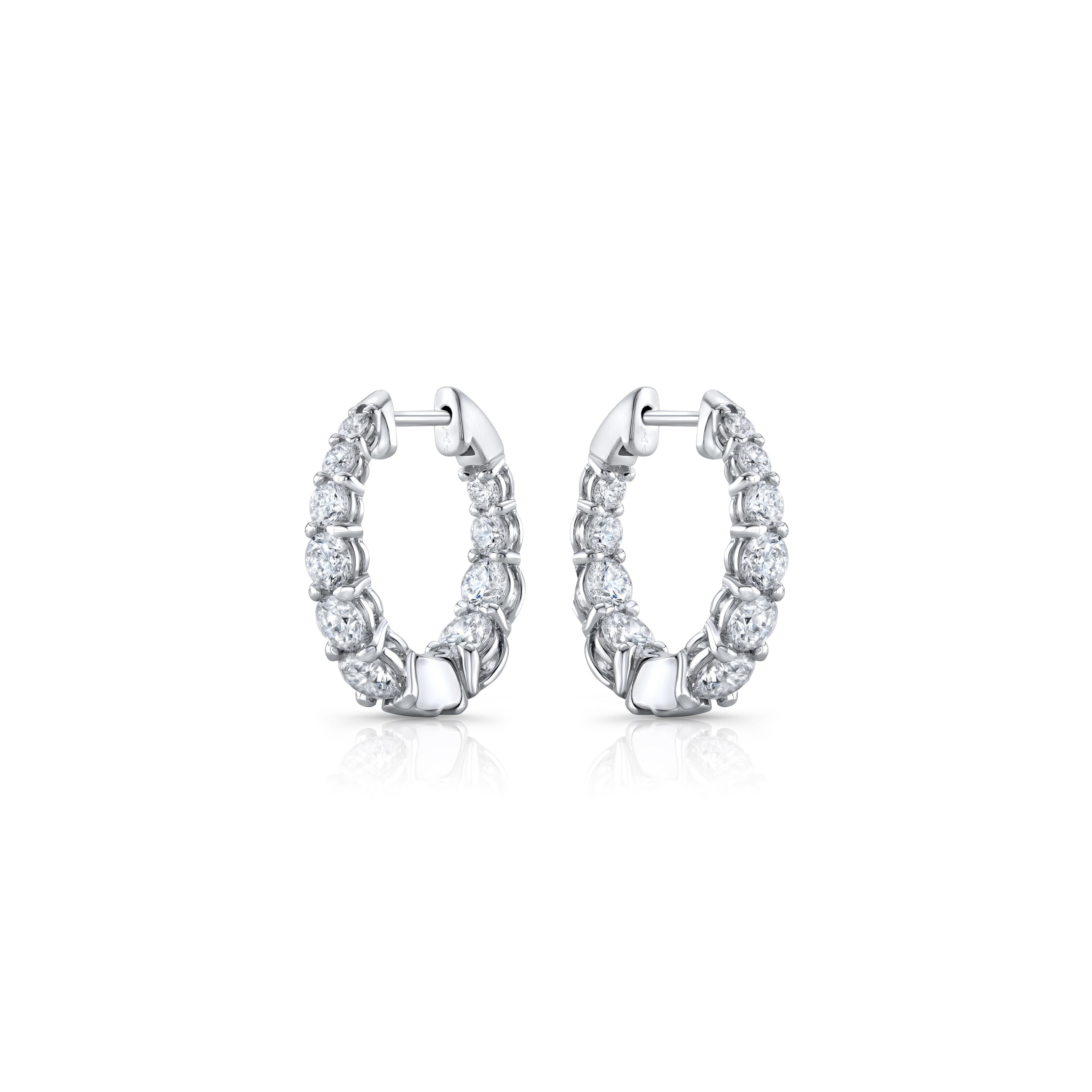 Olivia Lab Diamond Graduated Hoops