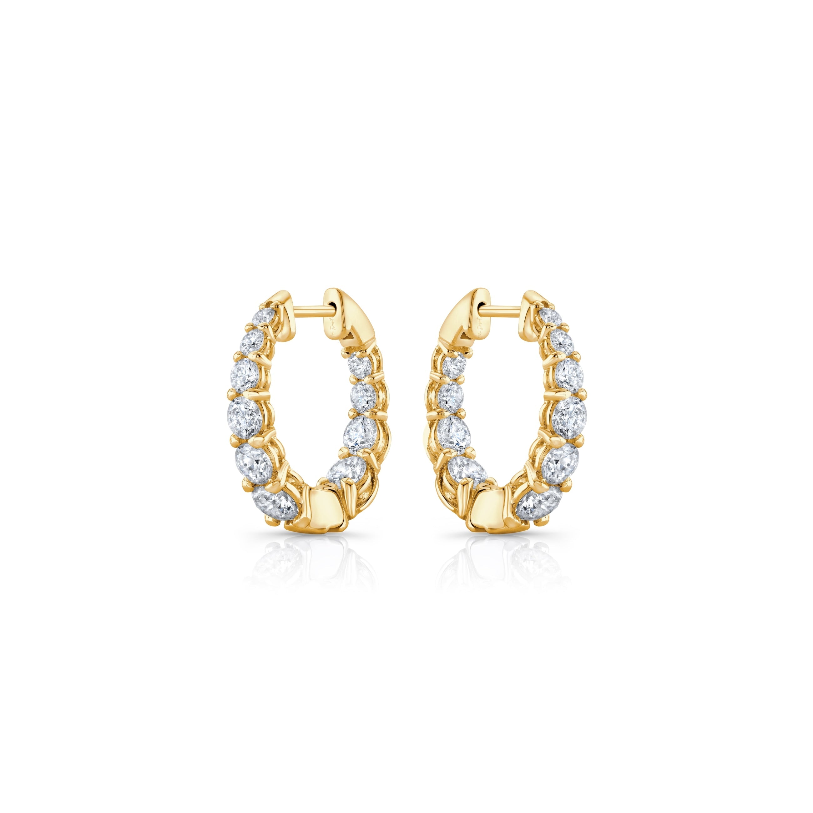 Olivia Lab Diamond Graduated Hoops