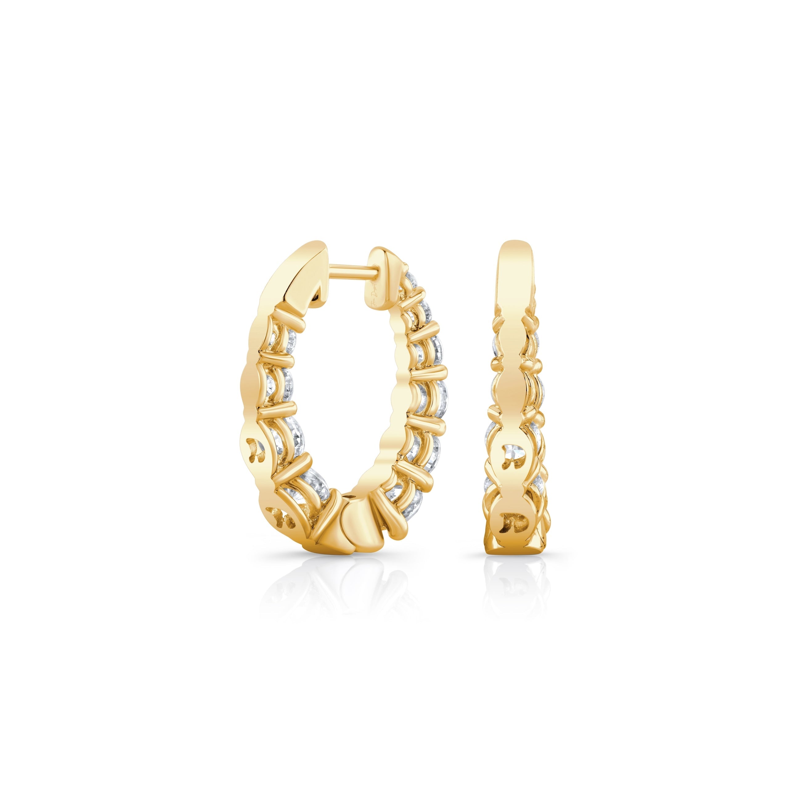 Olivia Lab Diamond Graduated Hoops