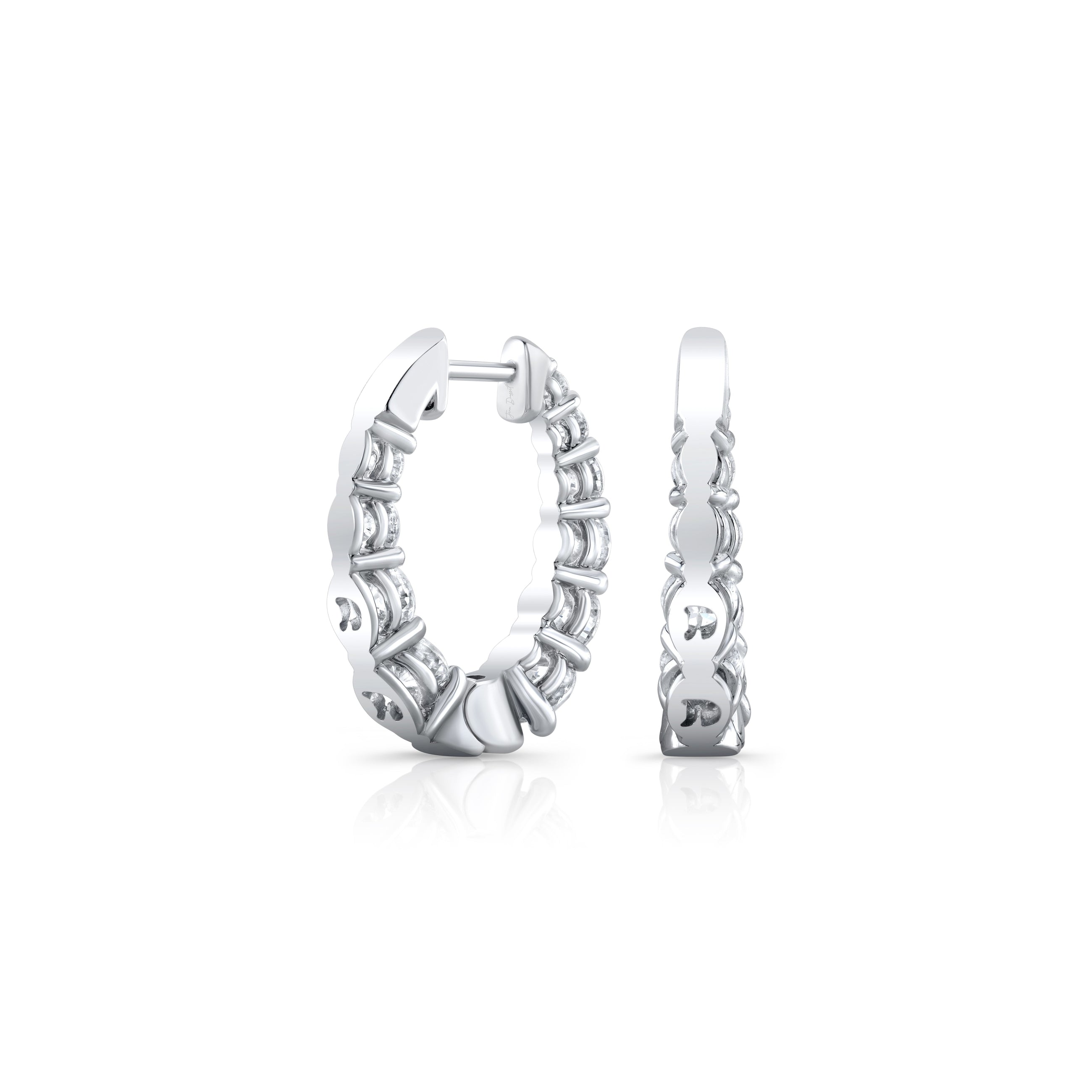 Olivia Lab Diamond Graduated Hoops