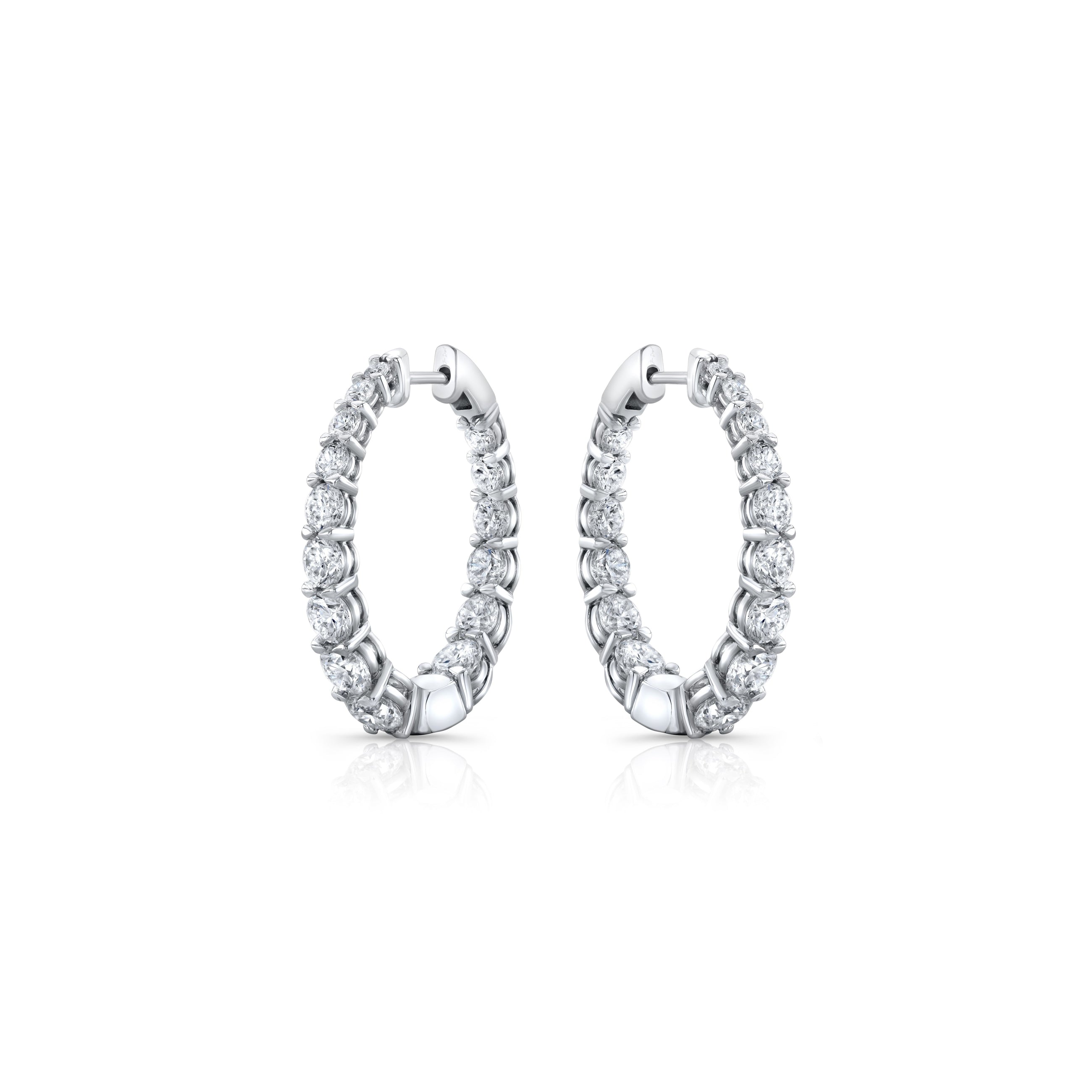 Olivia Lab Diamond Graduated Hoops