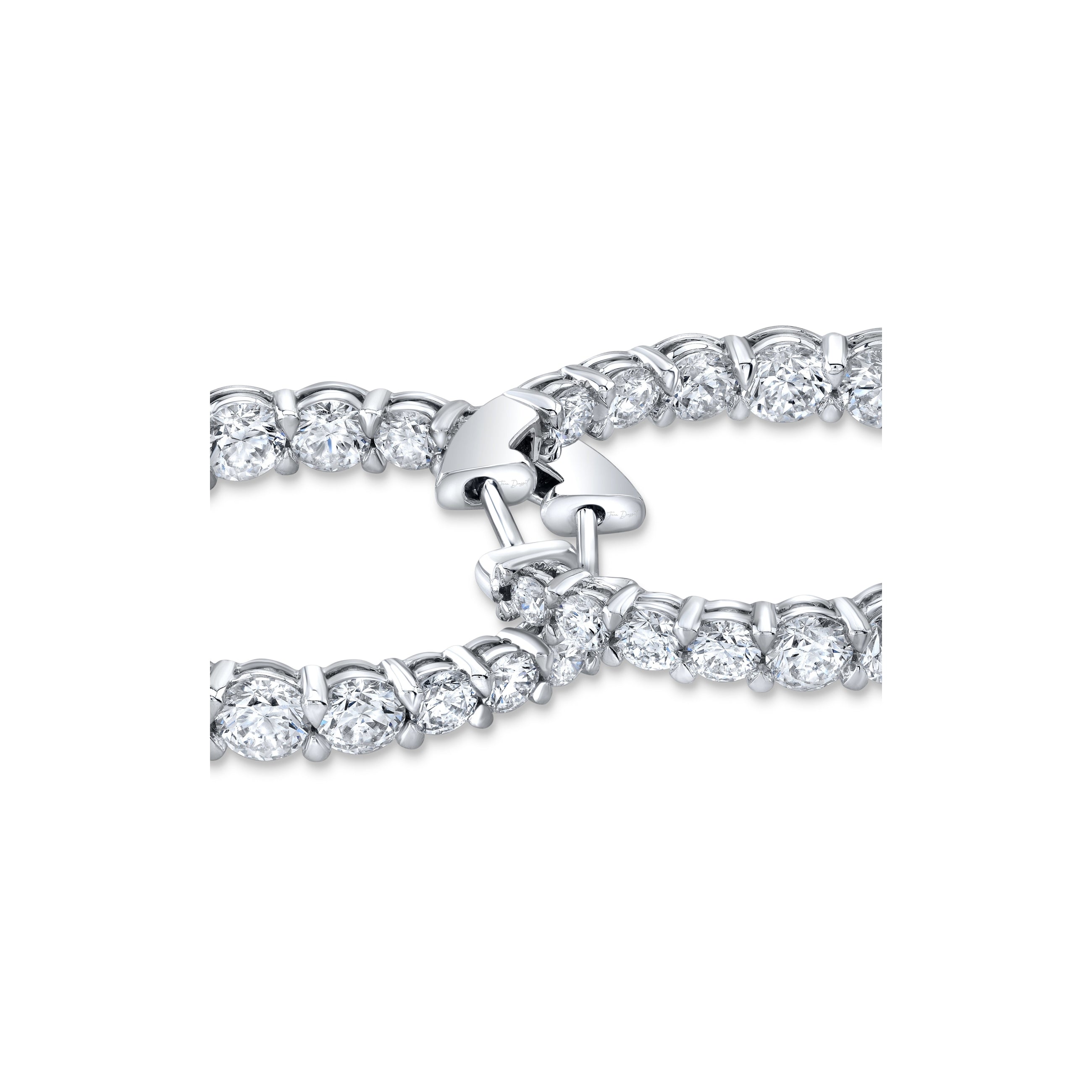 Olivia Lab Diamond Graduated Hoops