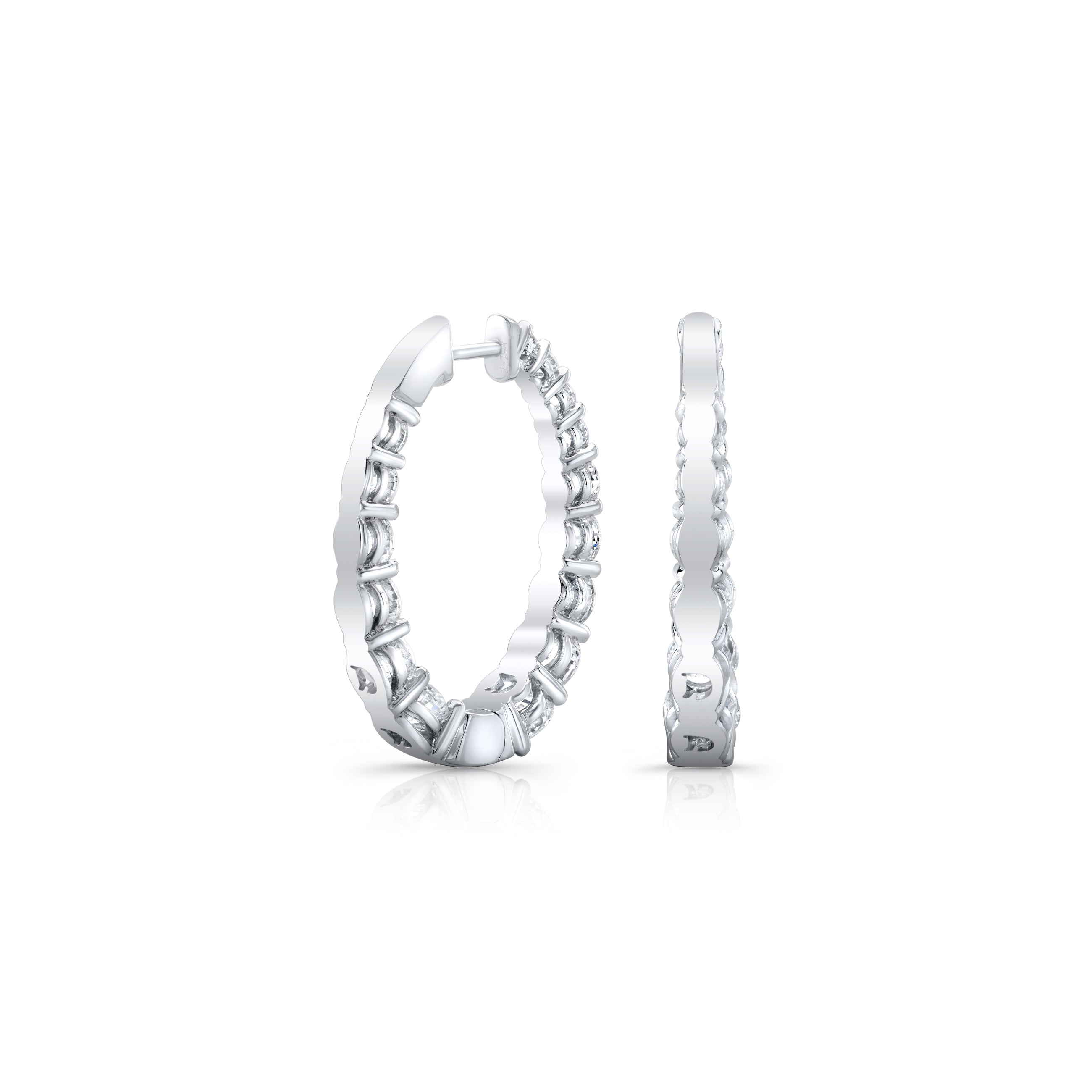 Olivia Lab Diamond Graduated Hoops