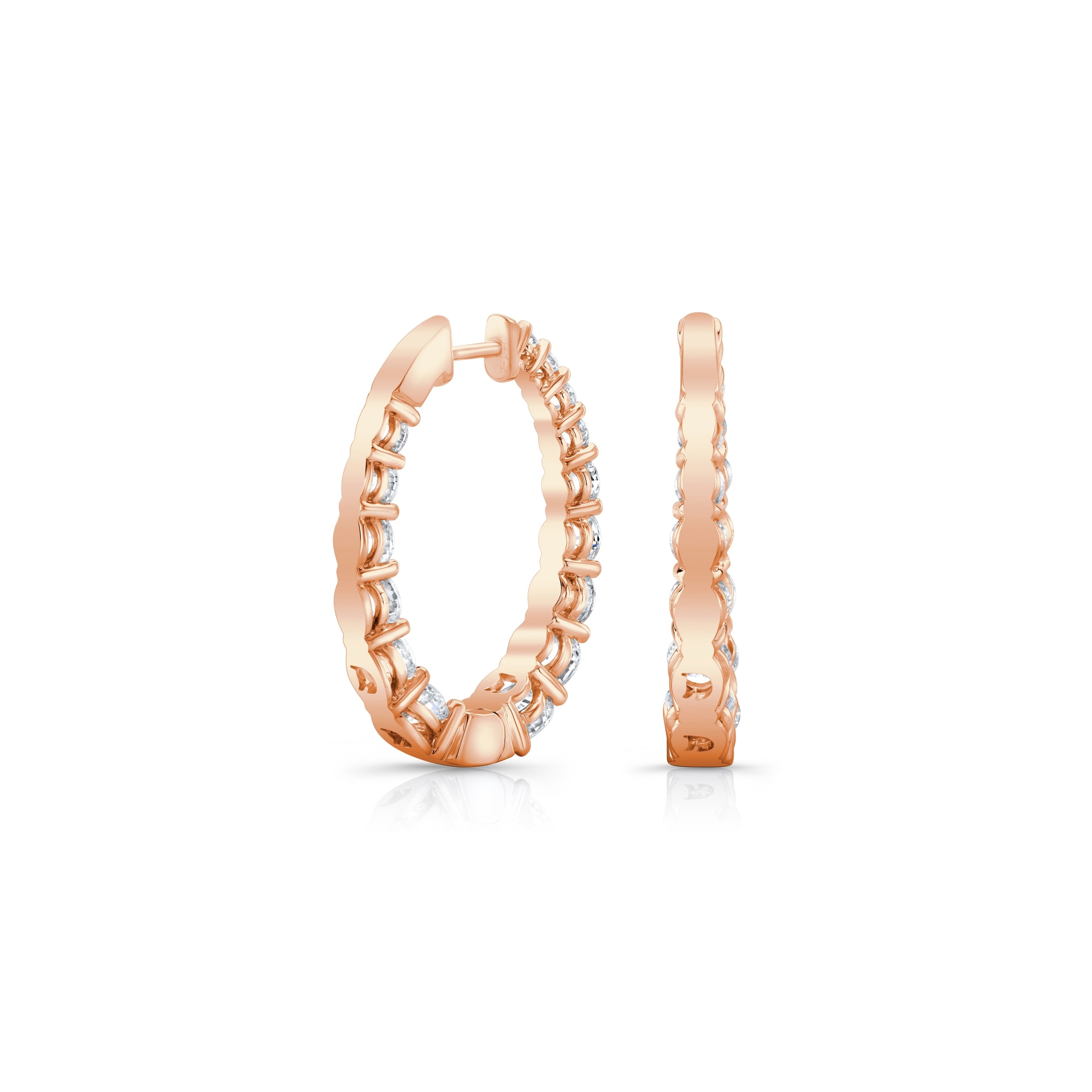 Olivia Lab Diamond Graduated Hoops