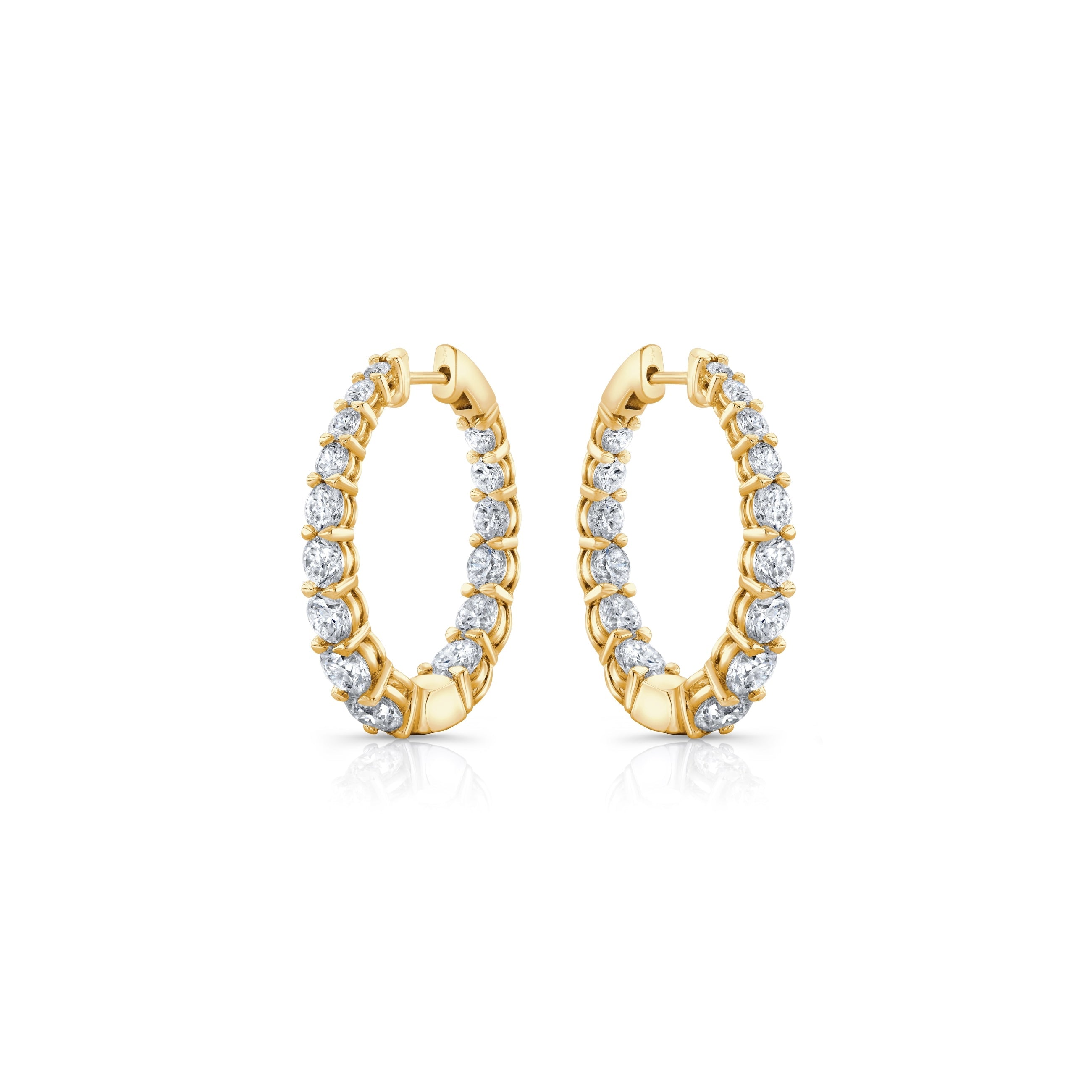 Olivia Lab Diamond Graduated Hoops