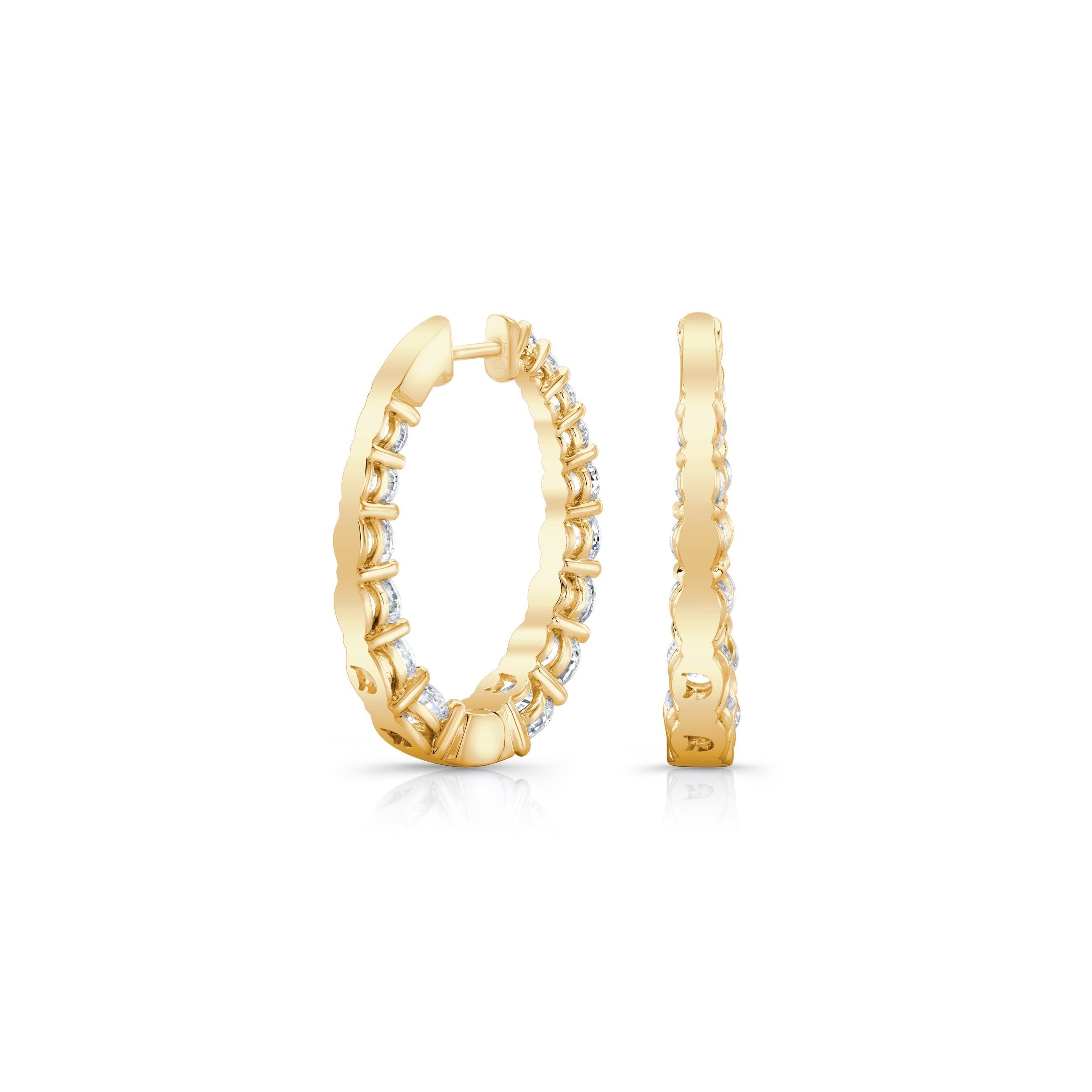 Olivia Lab Diamond Graduated Hoops