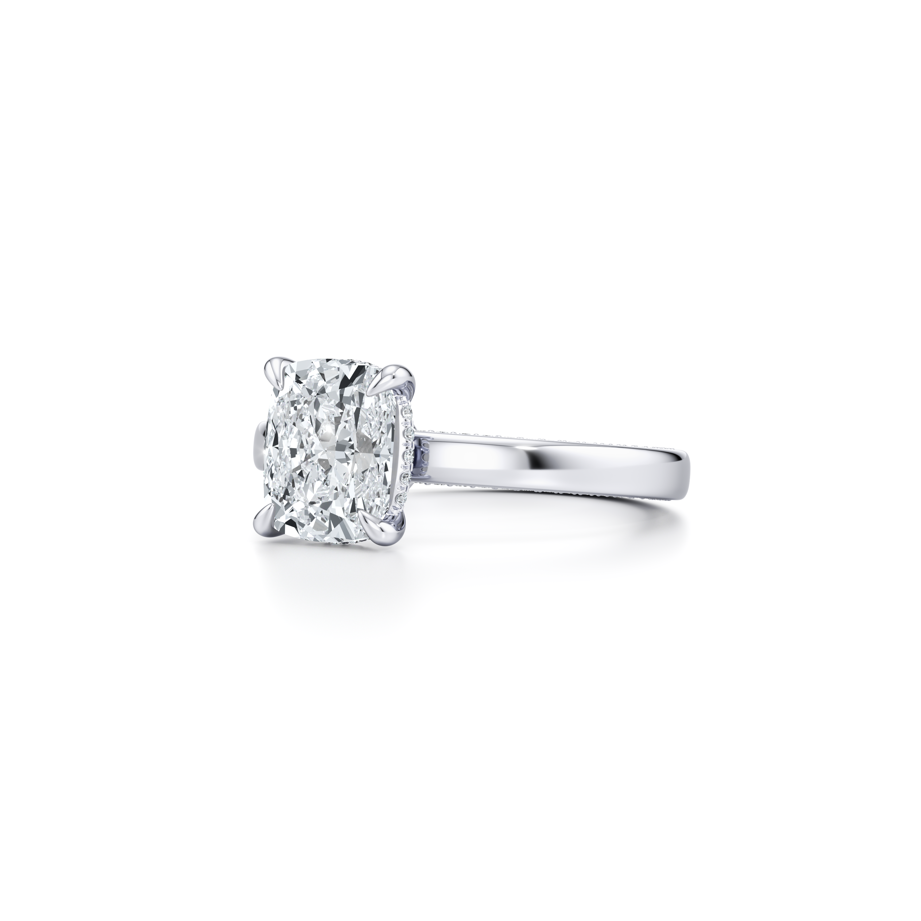 Hayden Antique Cushion Cut Solitaire Lab Diamond Engagement Ring