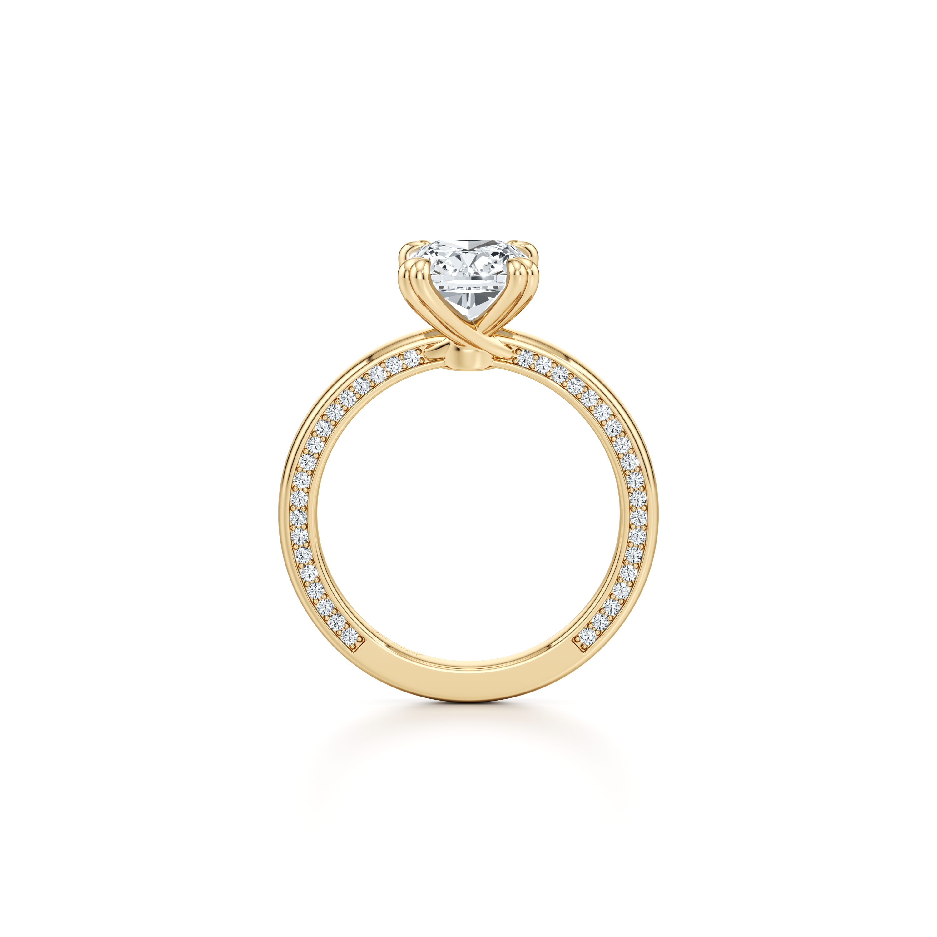 Hayden JD Signature Cushion Cut Solitaire Lab Diamond Engagement Ring