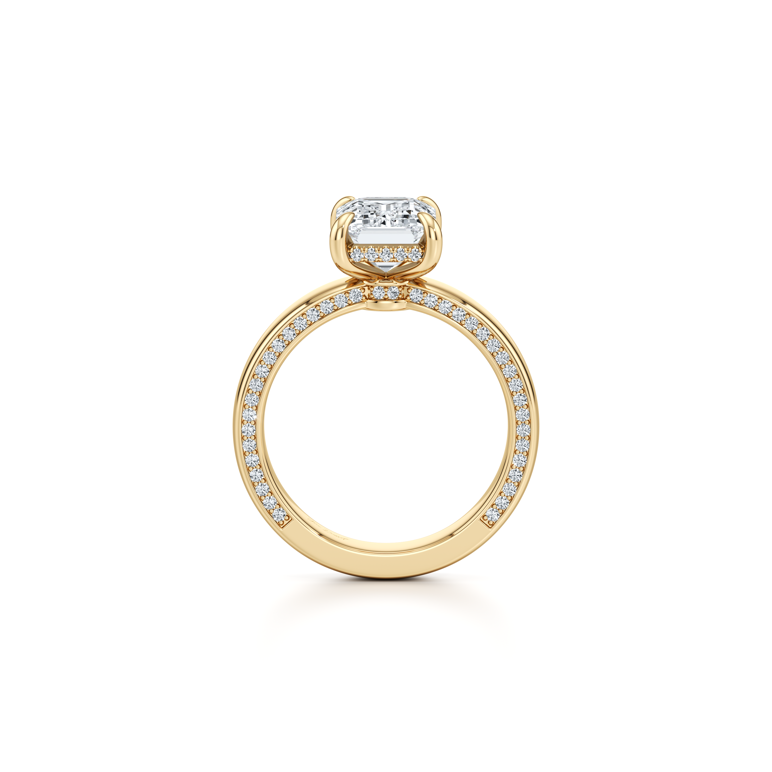 Hayden Emerald Cut Solitaire Lab Diamond Engagement Ring